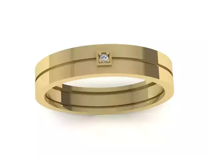 Diamond Jewelry Men Ring 3D print model