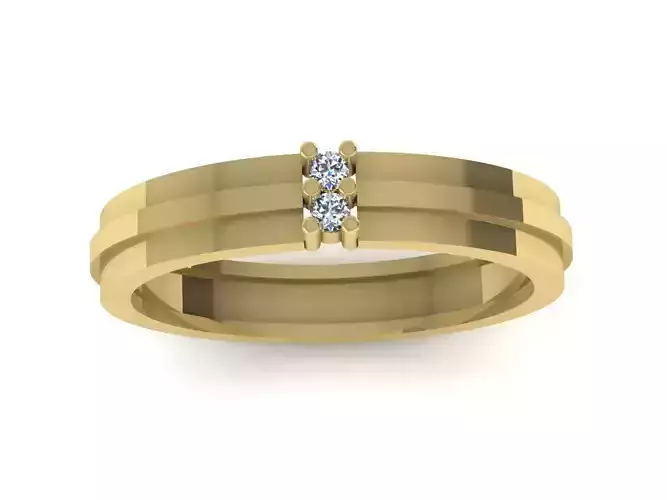 Diamond Jewelry Men Ring 3D print model