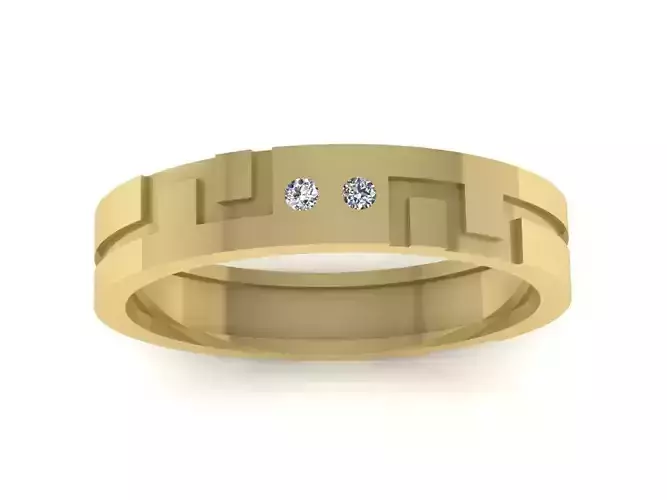 Diamond Jewelry Men Ring 3D print model