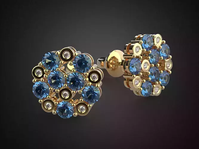 Earrings studs Gold E5