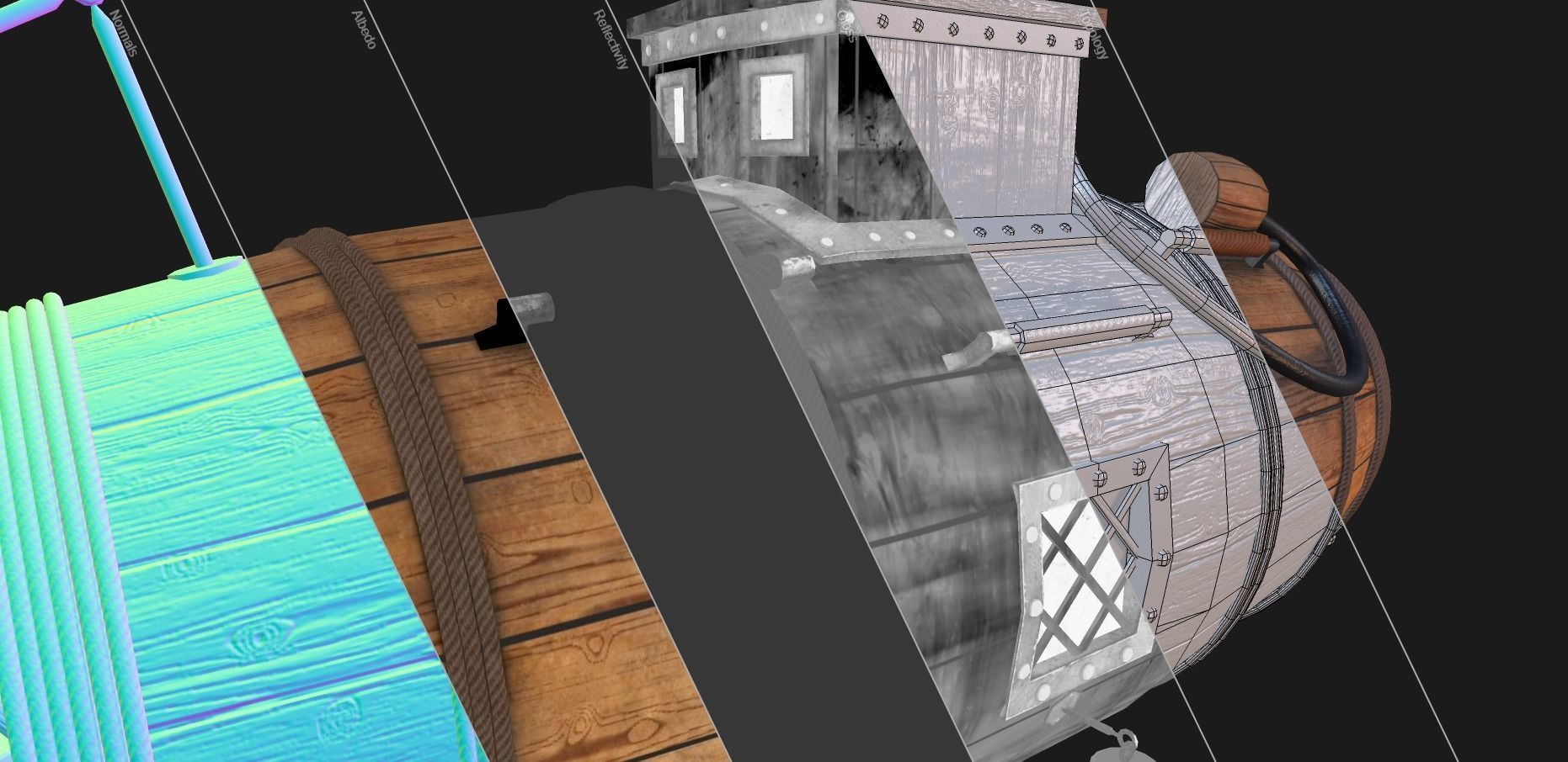 The first Russian submarine  Low-poly 3D model_18