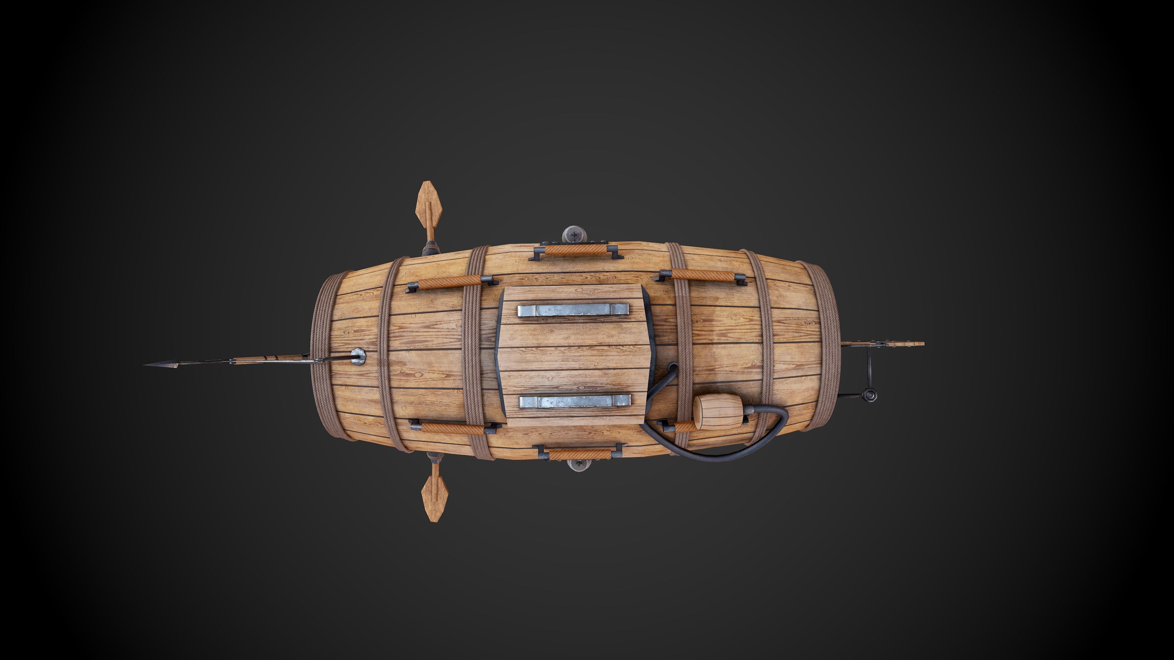 The first Russian submarine  Low-poly 3D model_16