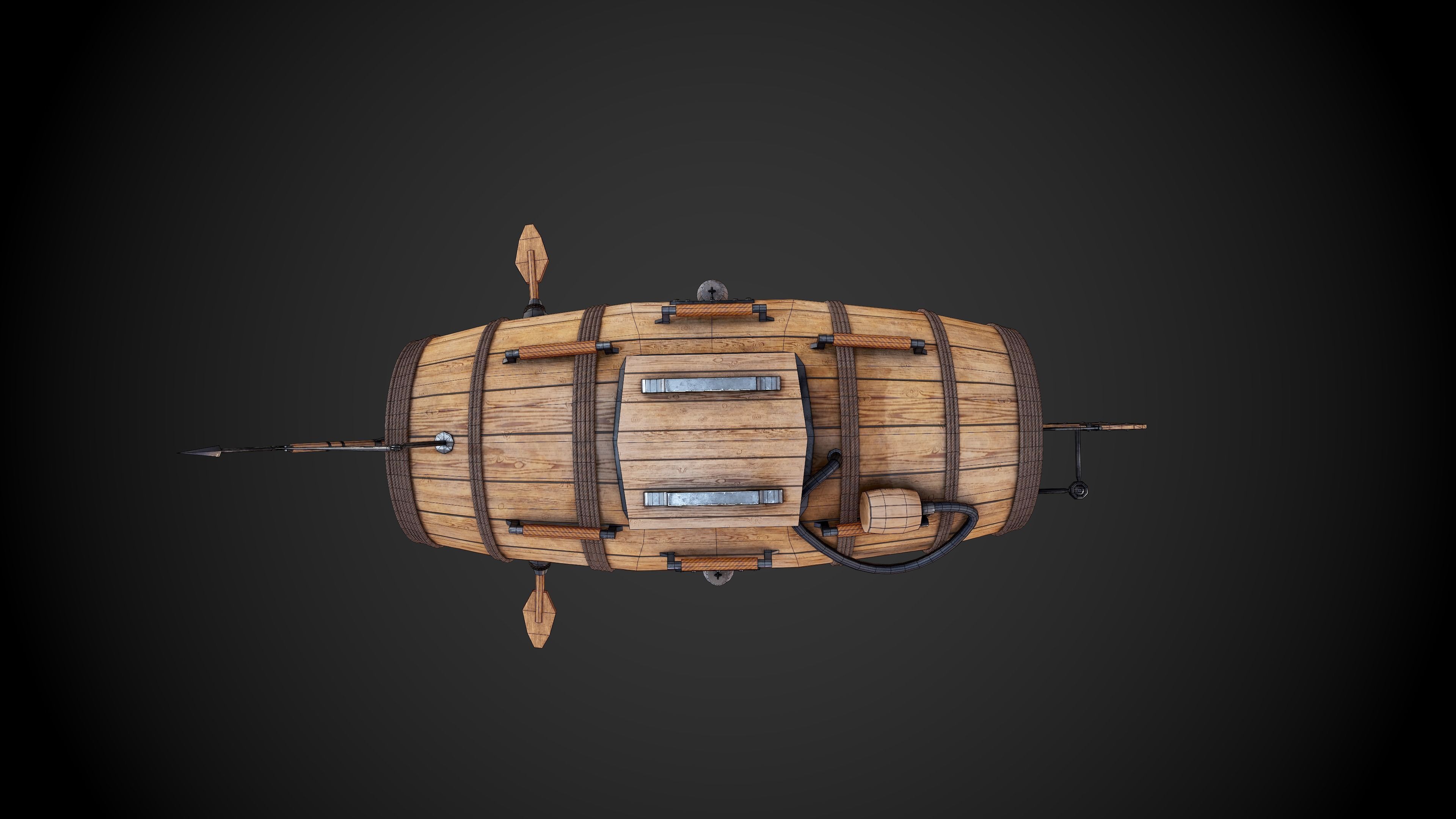 The first Russian submarine  Low-poly 3D model_17