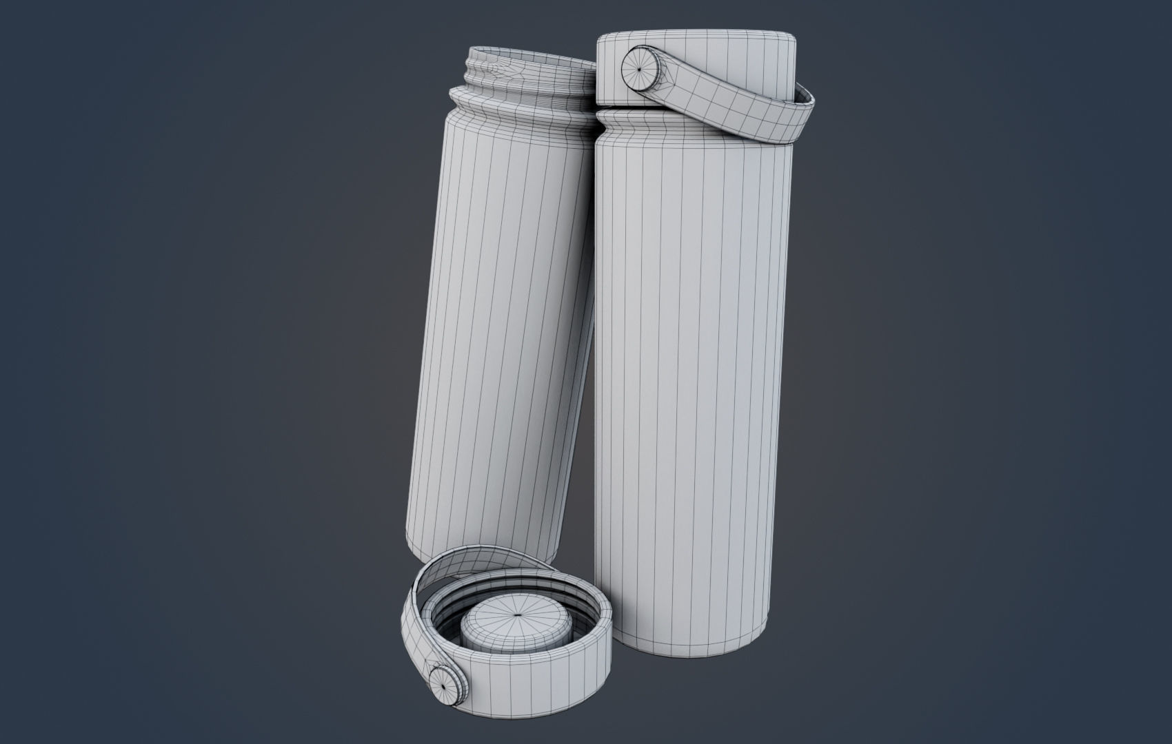 Large Water Bottle Low-poly 3D model_8