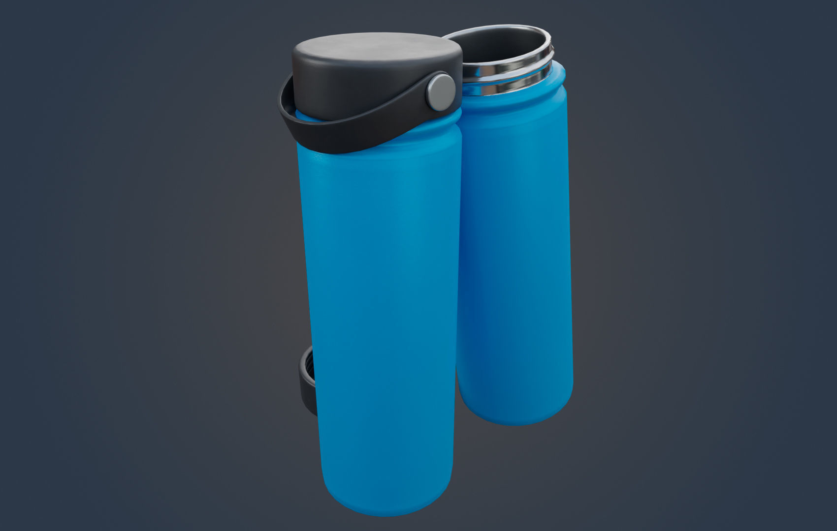 Large Water Bottle Low-poly 3D model_2