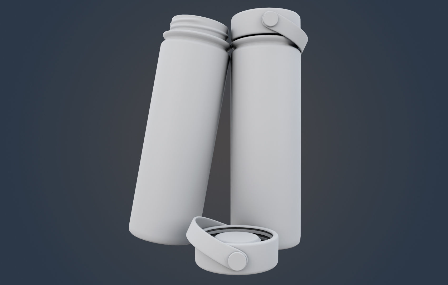 Large Water Bottle Low-poly 3D model_33