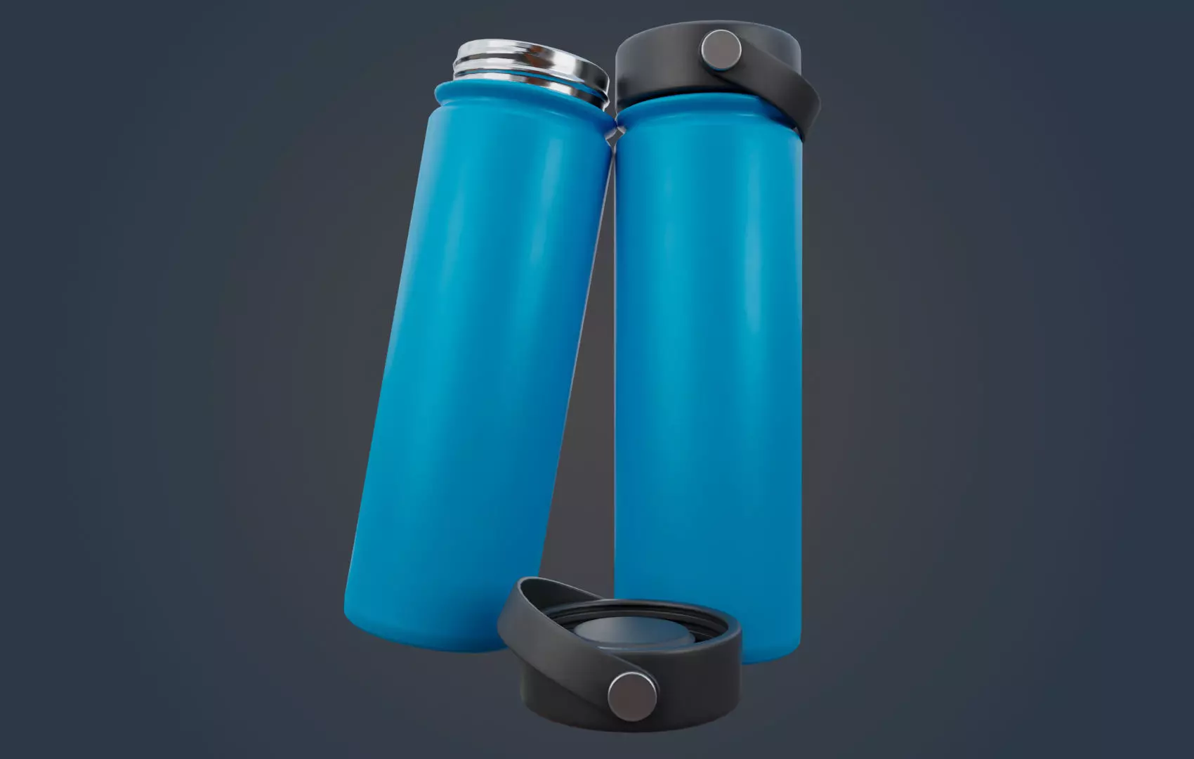 Large Water Bottle Low-poly 3D model_0