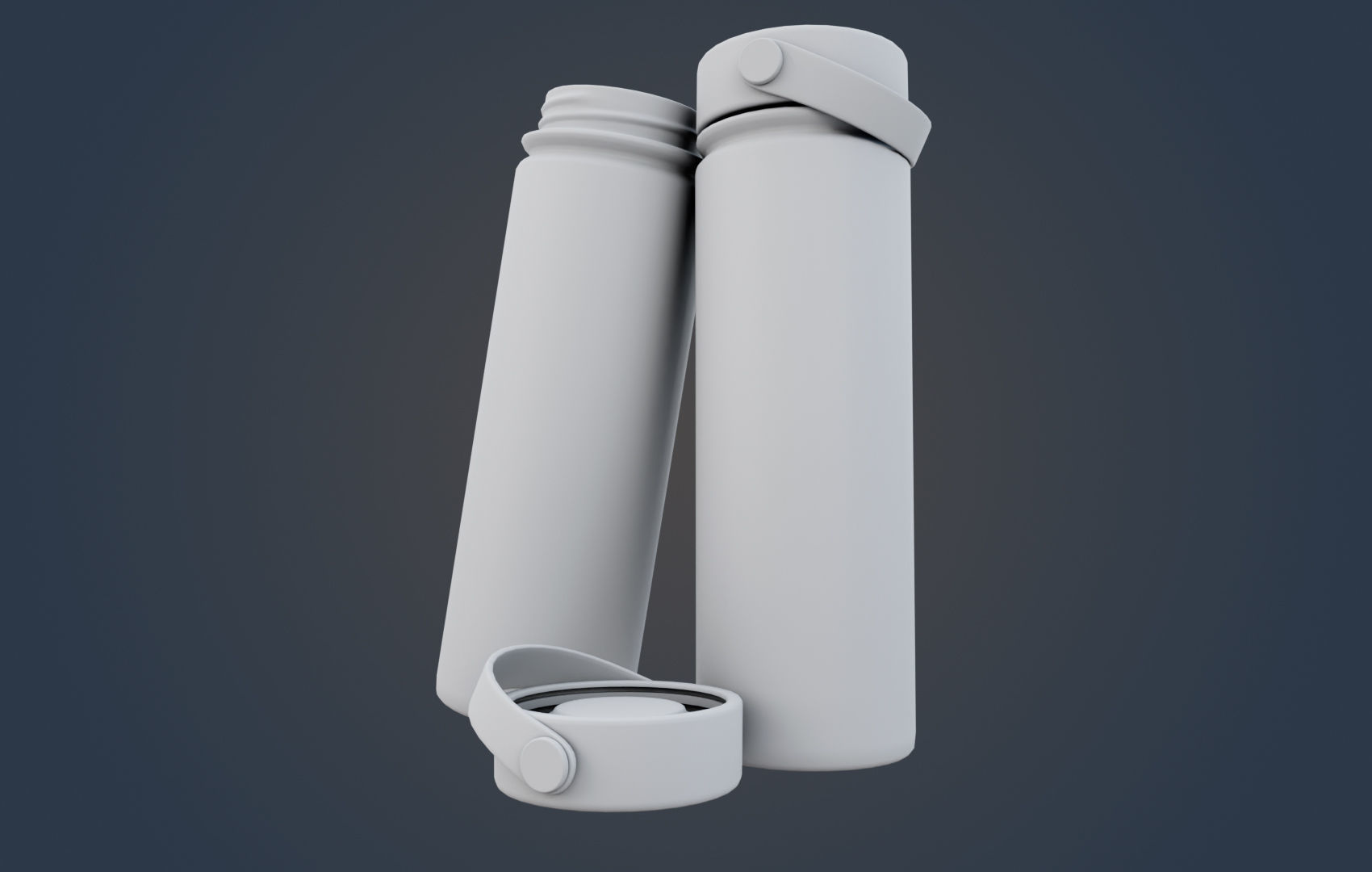 Large Water Bottle Low-poly 3D model_30