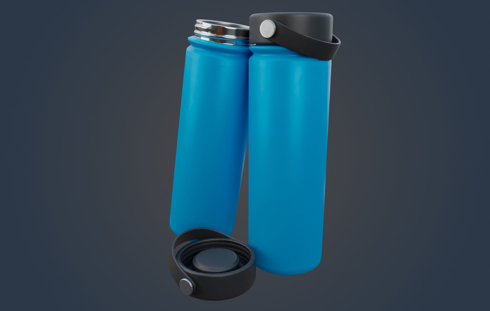Large Water Bottle Low-poly 3D model_1