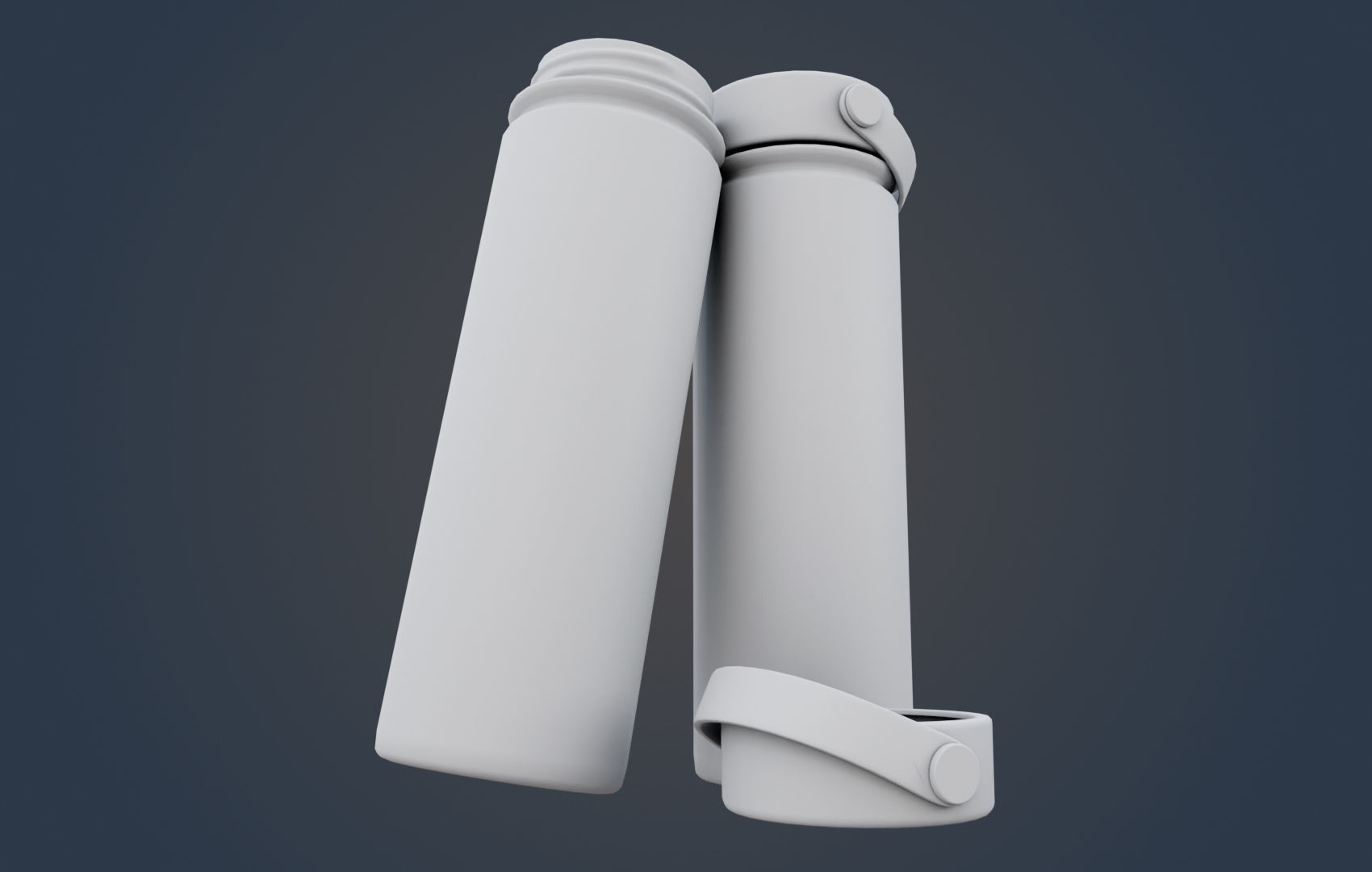 Large Water Bottle Low-poly 3D model_27