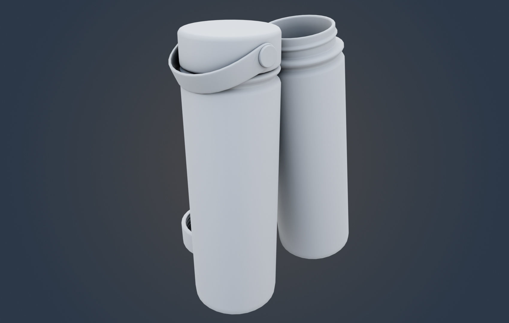 Large Water Bottle Low-poly 3D model_7