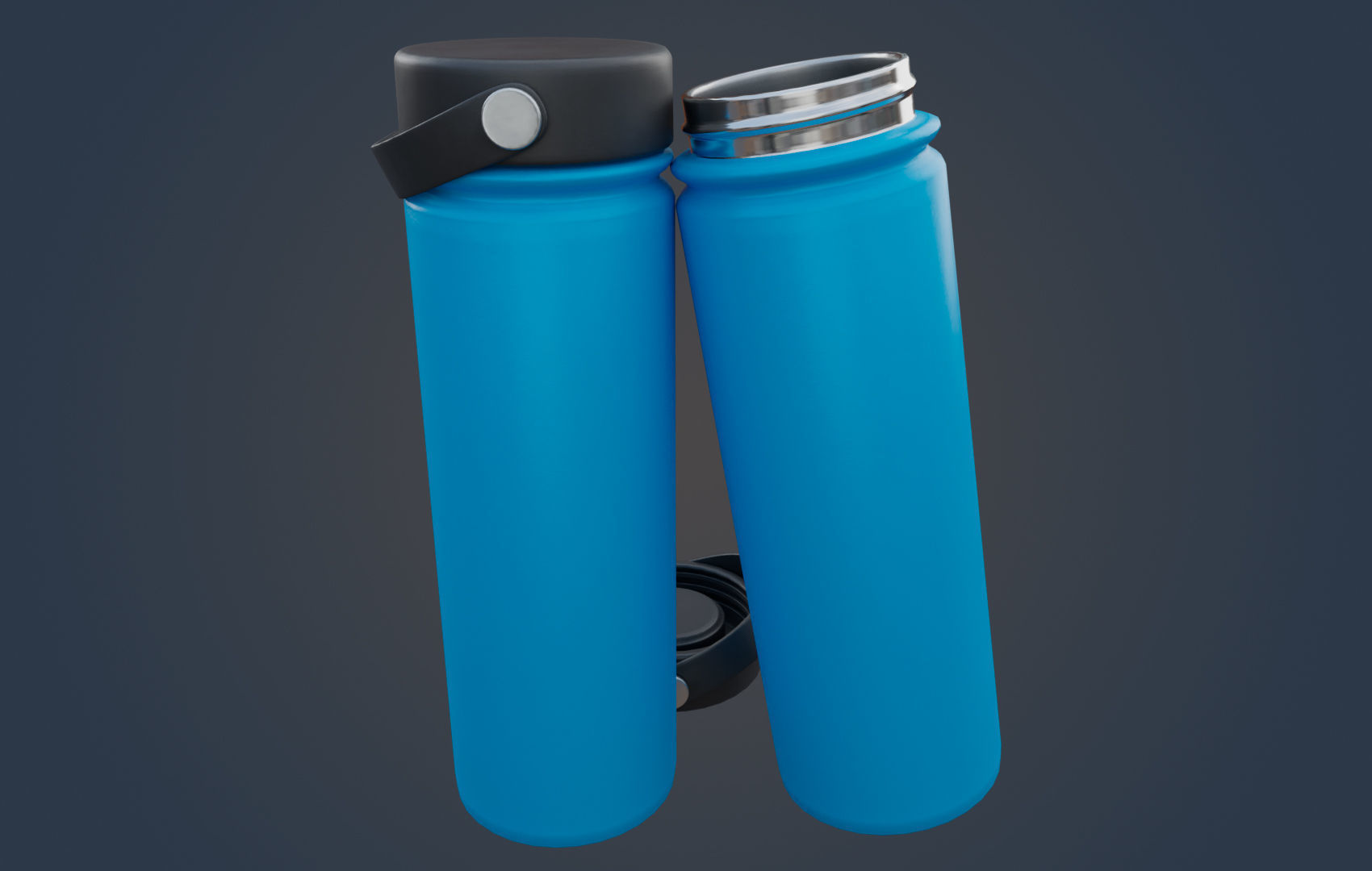 Large Water Bottle Low-poly 3D model_3