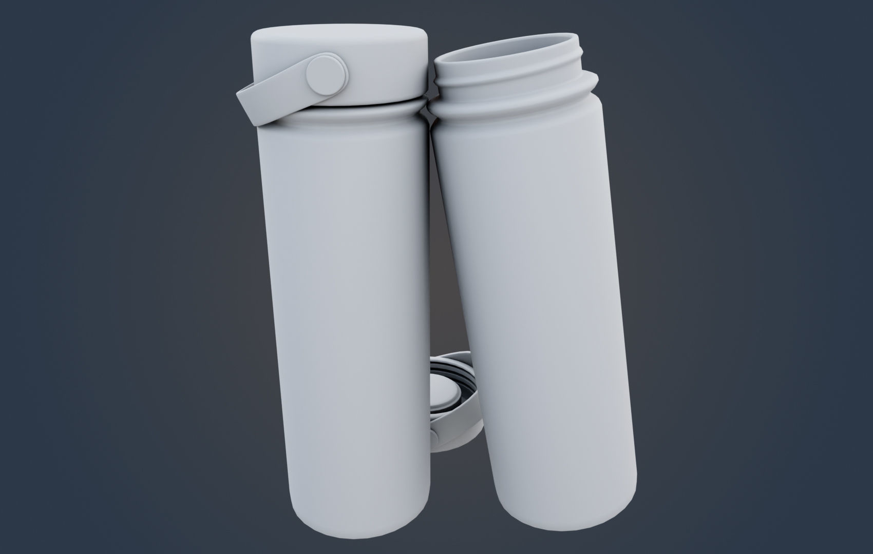 Large Water Bottle Low-poly 3D model_15