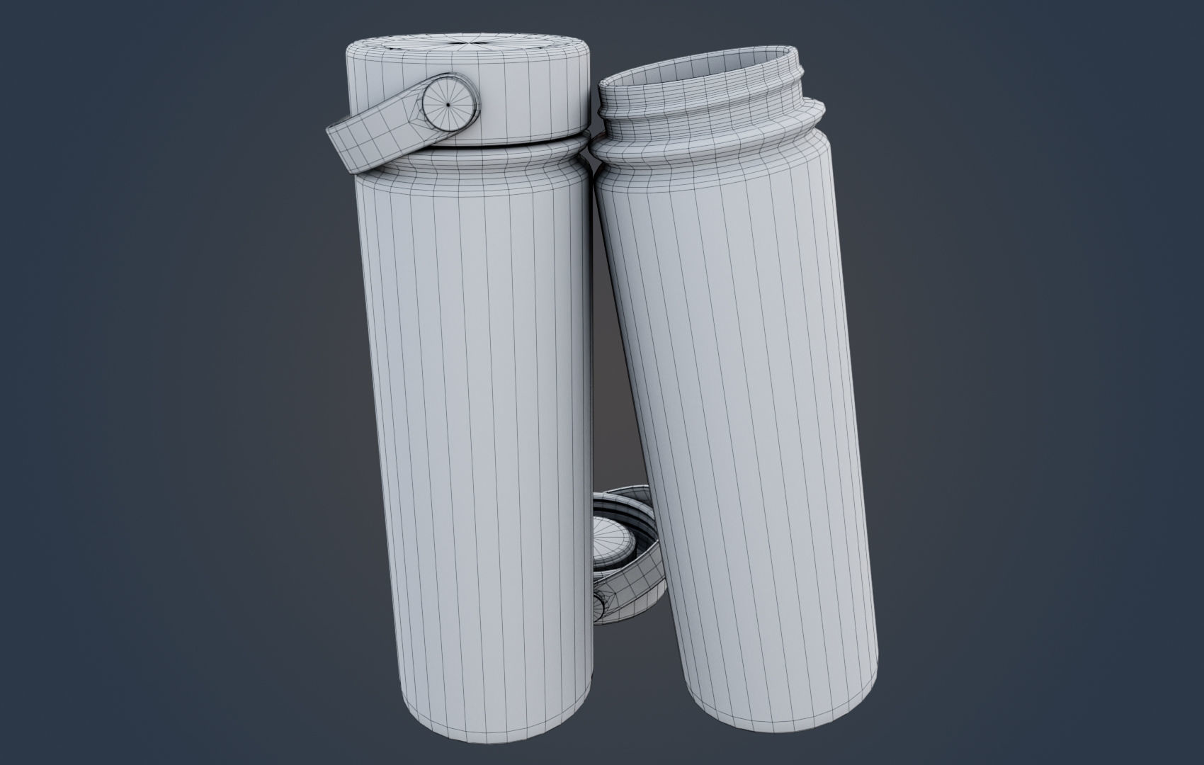 Large Water Bottle Low-poly 3D model_19