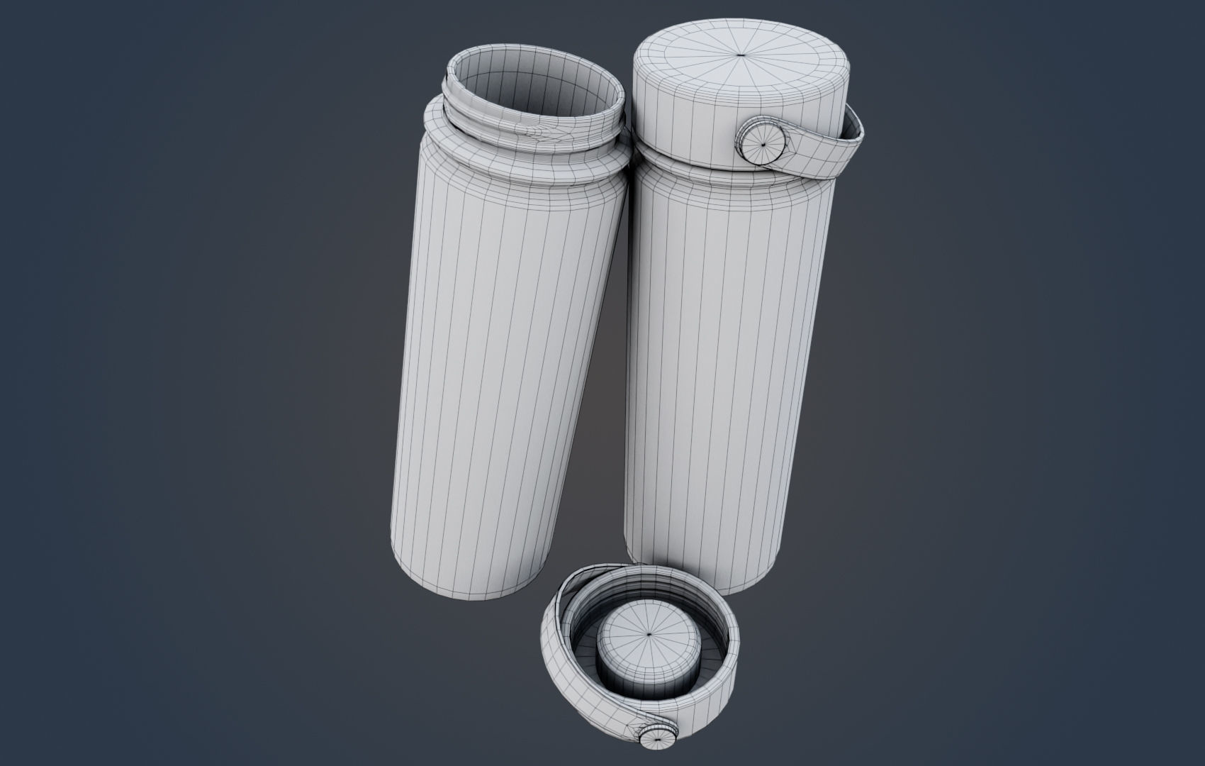 Large Water Bottle Low-poly 3D model_28