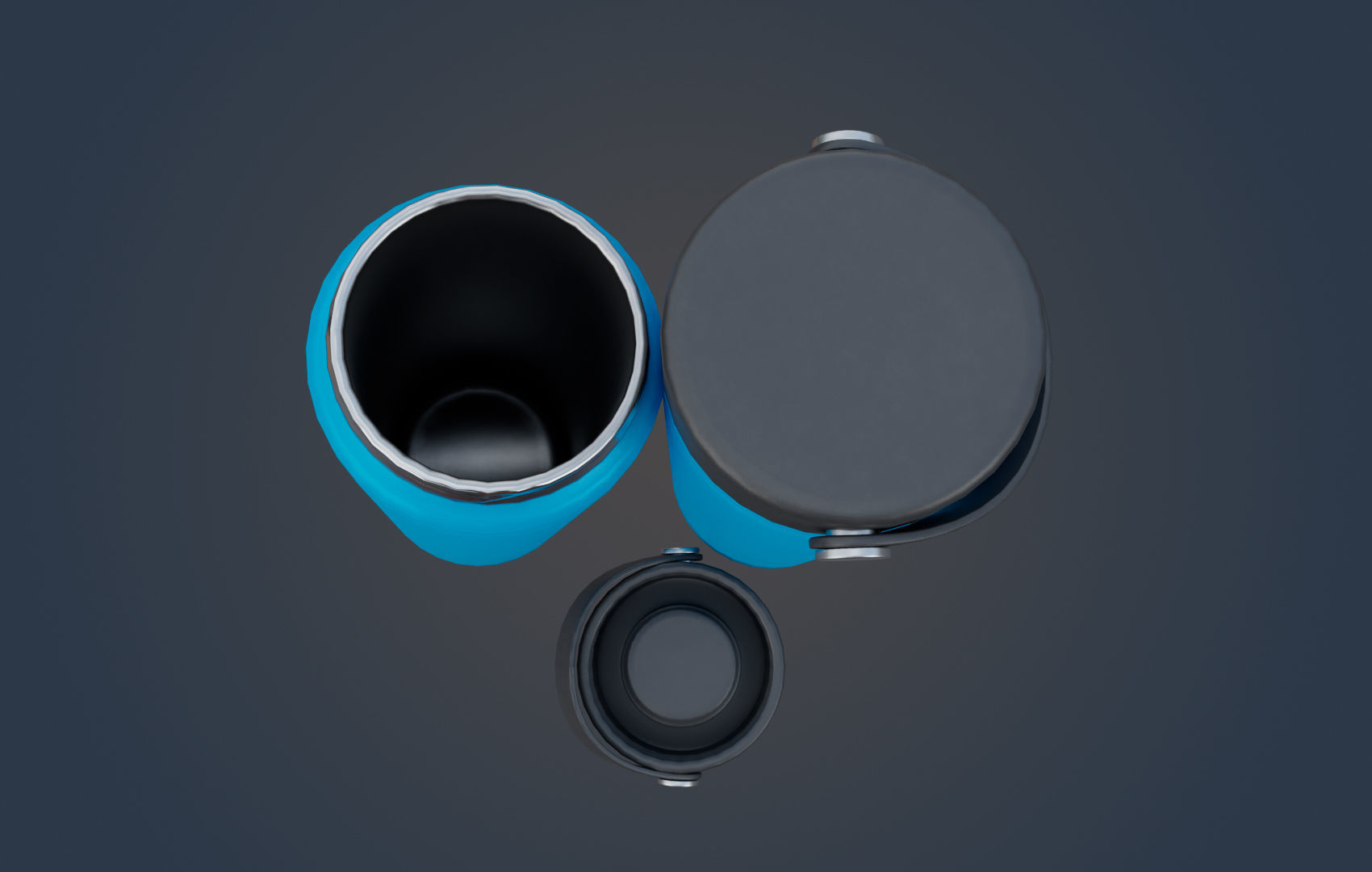 Large Water Bottle Low-poly 3D model_14