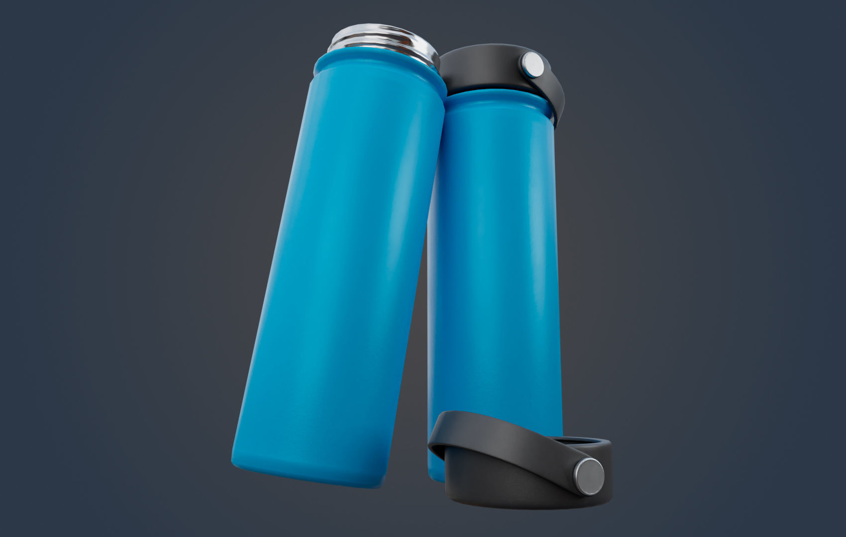 Large Water Bottle Low-poly 3D model_4