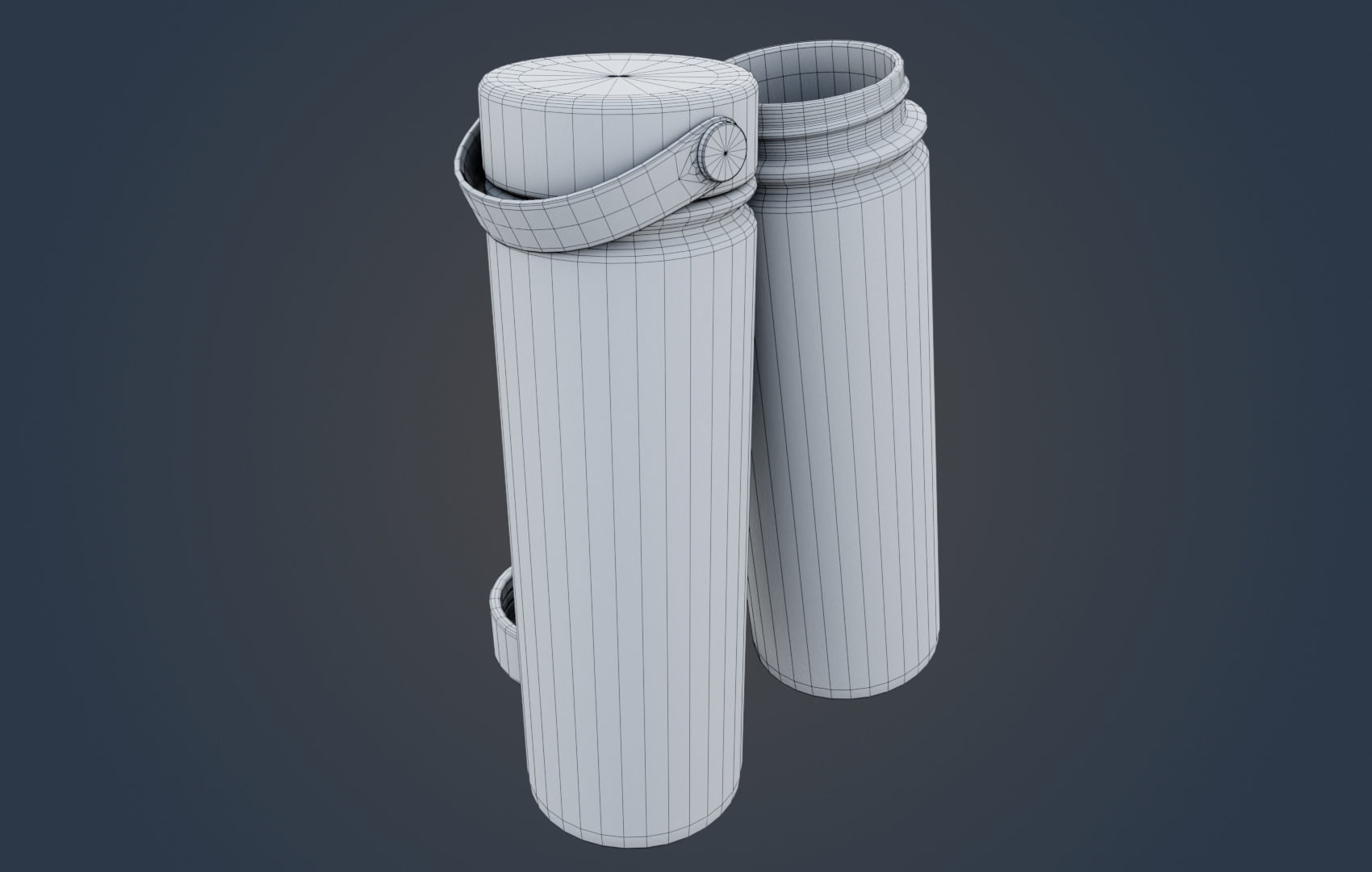 Large Water Bottle Low-poly 3D model_31