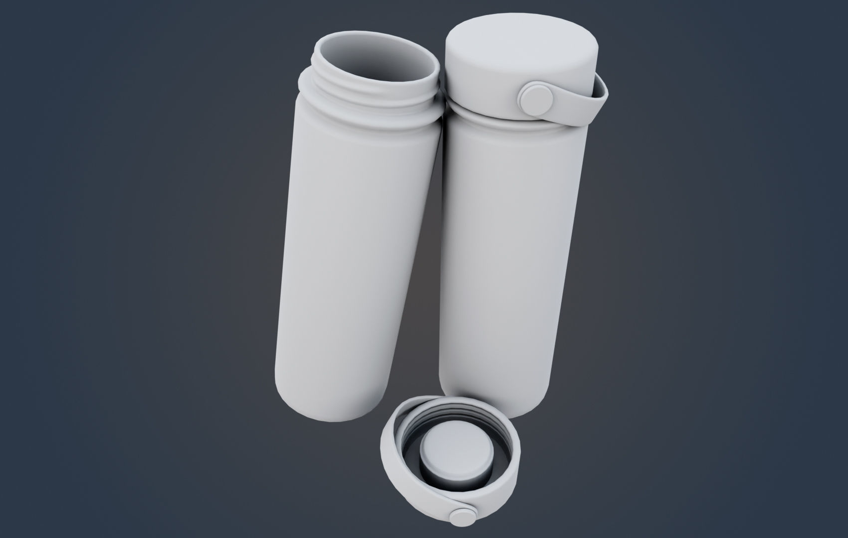 Large Water Bottle Low-poly 3D model_11