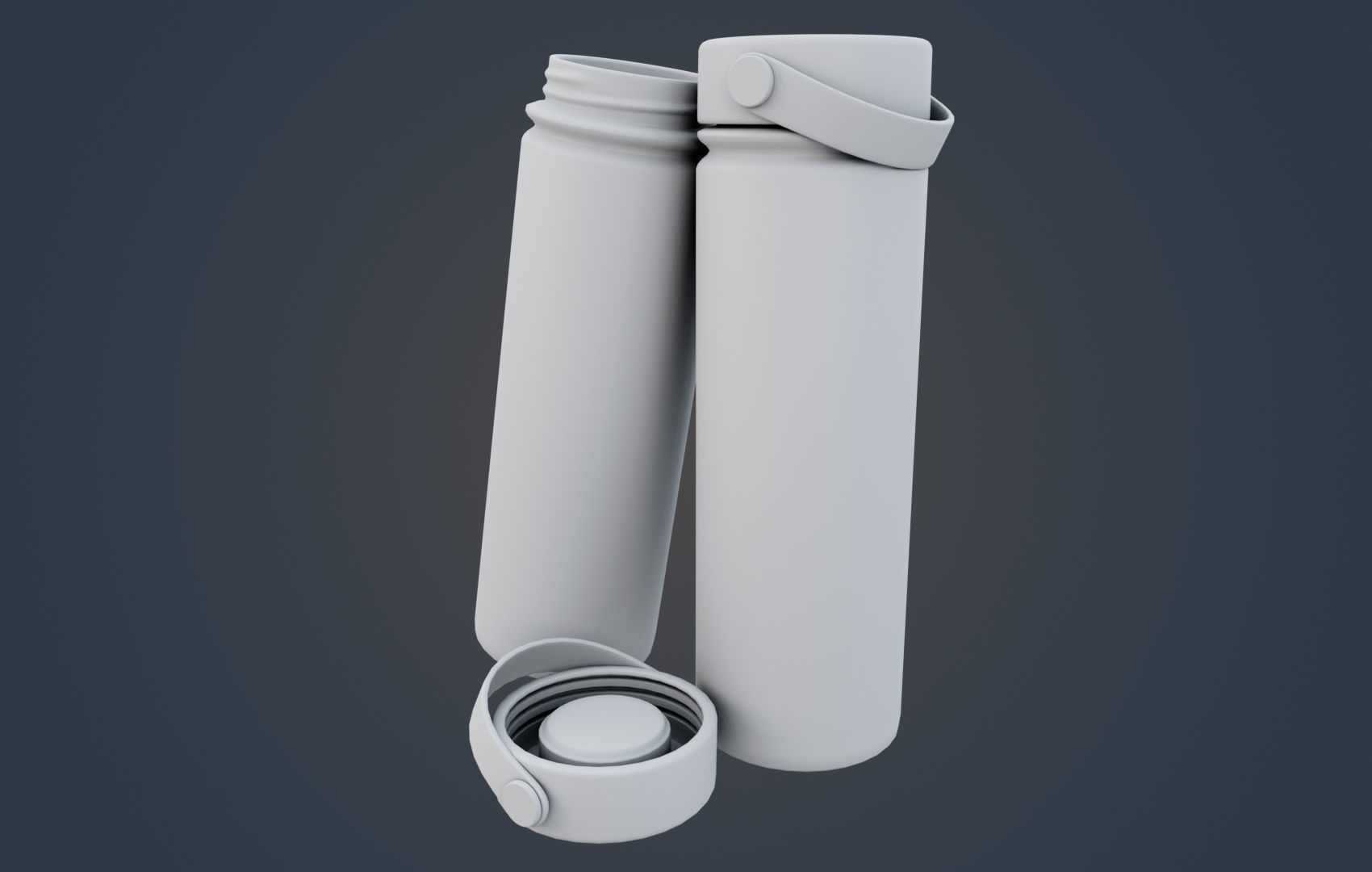 Large Water Bottle Low-poly 3D model_21