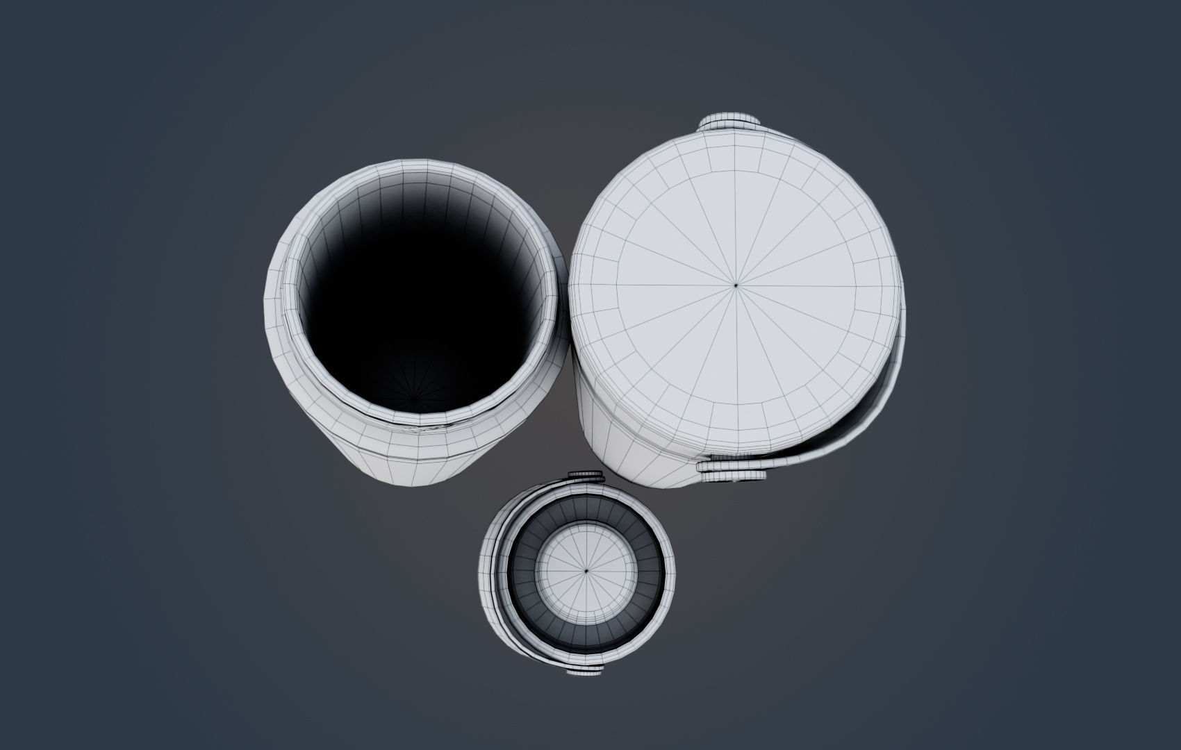 Large Water Bottle Low-poly 3D model_34