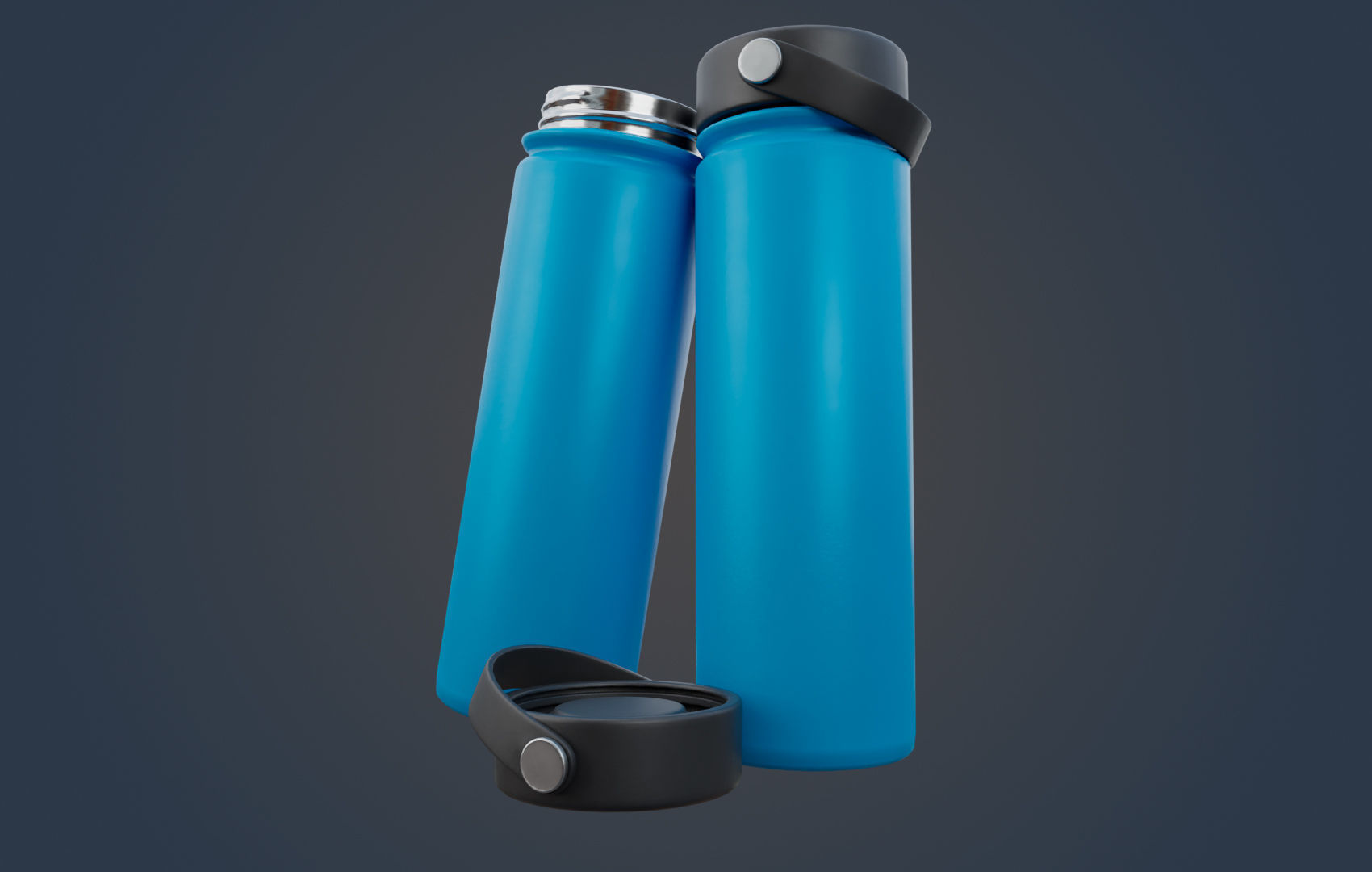 Large Water Bottle Low-poly 3D model_6