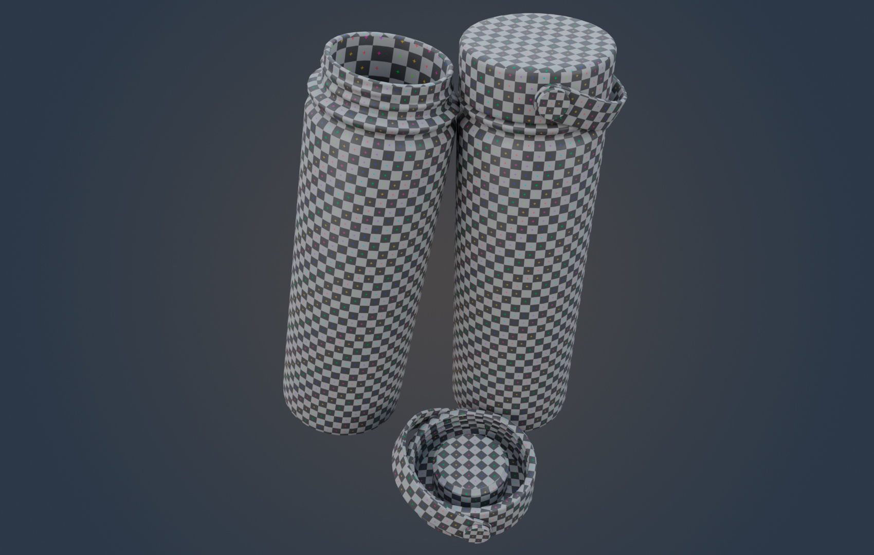 Large Water Bottle Low-poly 3D model_17