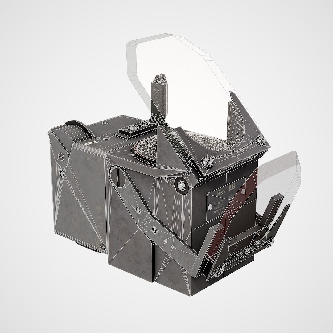 Revi 16B  WWII German optical sight  Low-poly 3D model_4