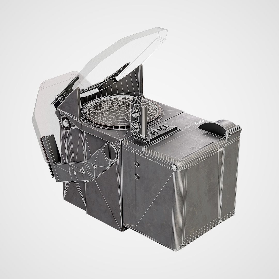 Revi 16B  WWII German optical sight  Low-poly 3D model_8