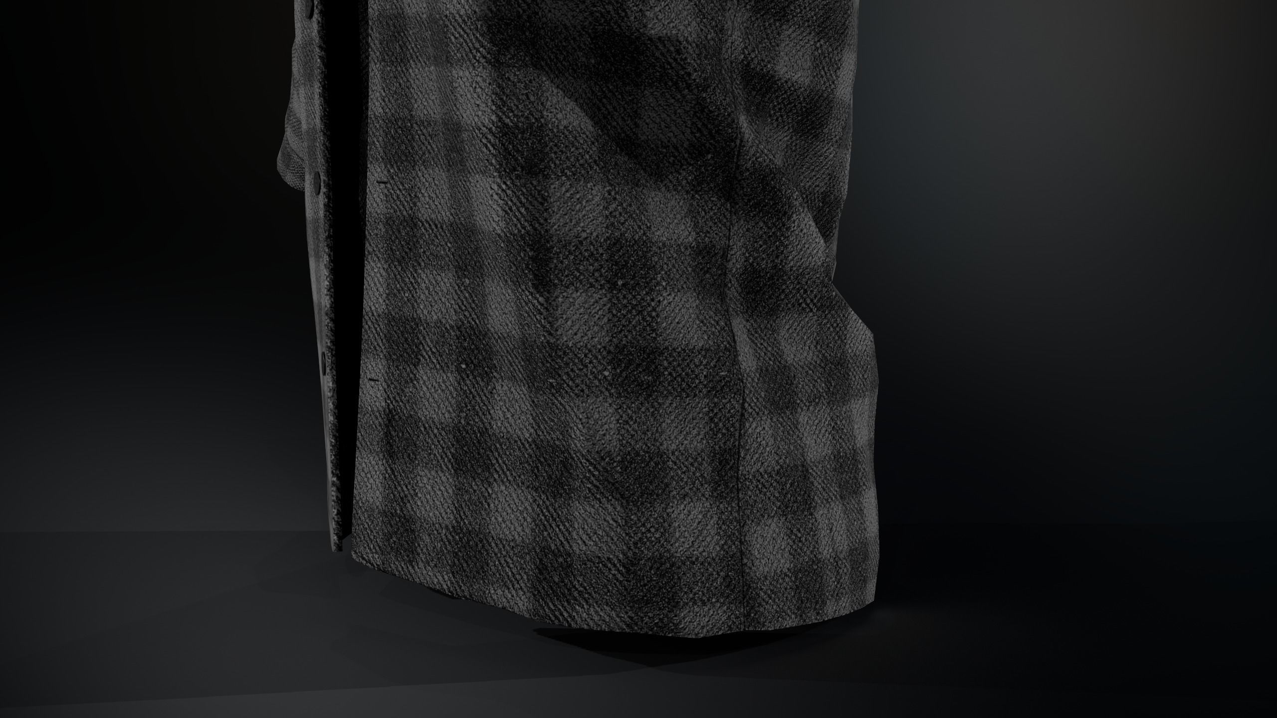 Gray Flannel Shirt Low-poly 3D model_7