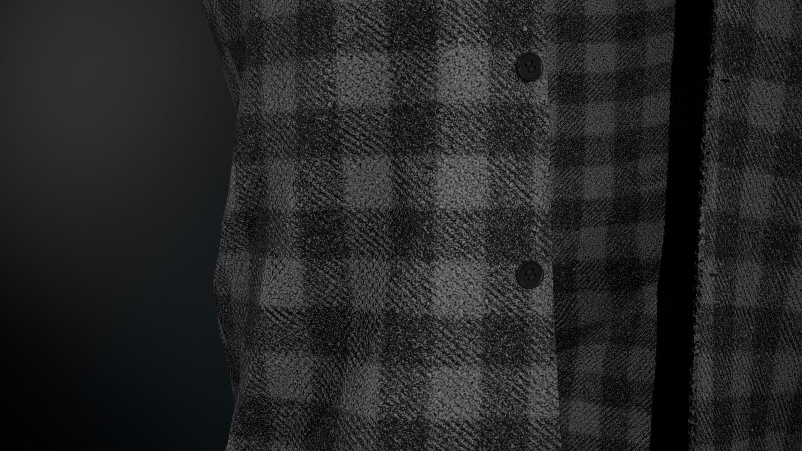 Gray Flannel Shirt Low-poly 3D model_8