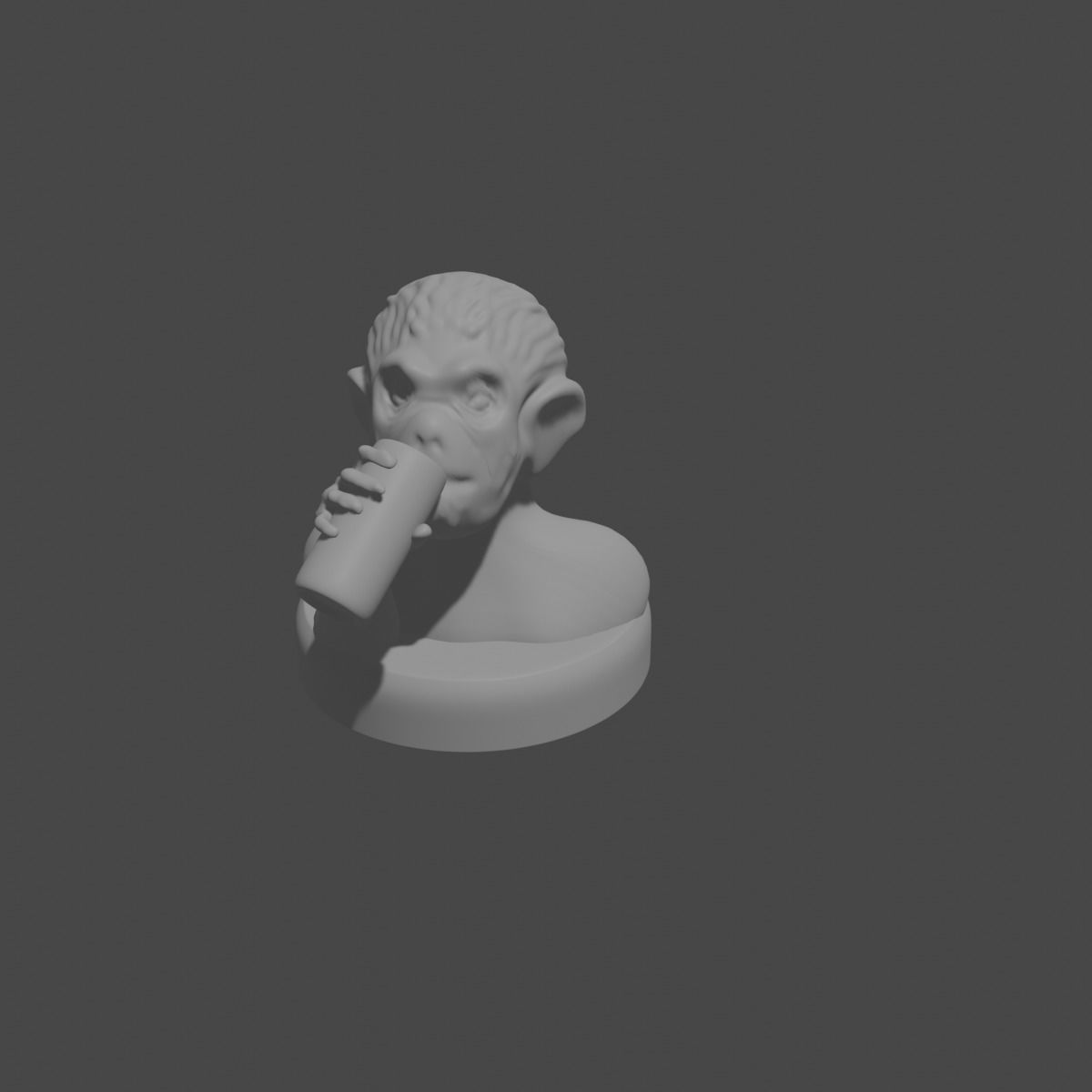 the three monkeys 3D print model_46