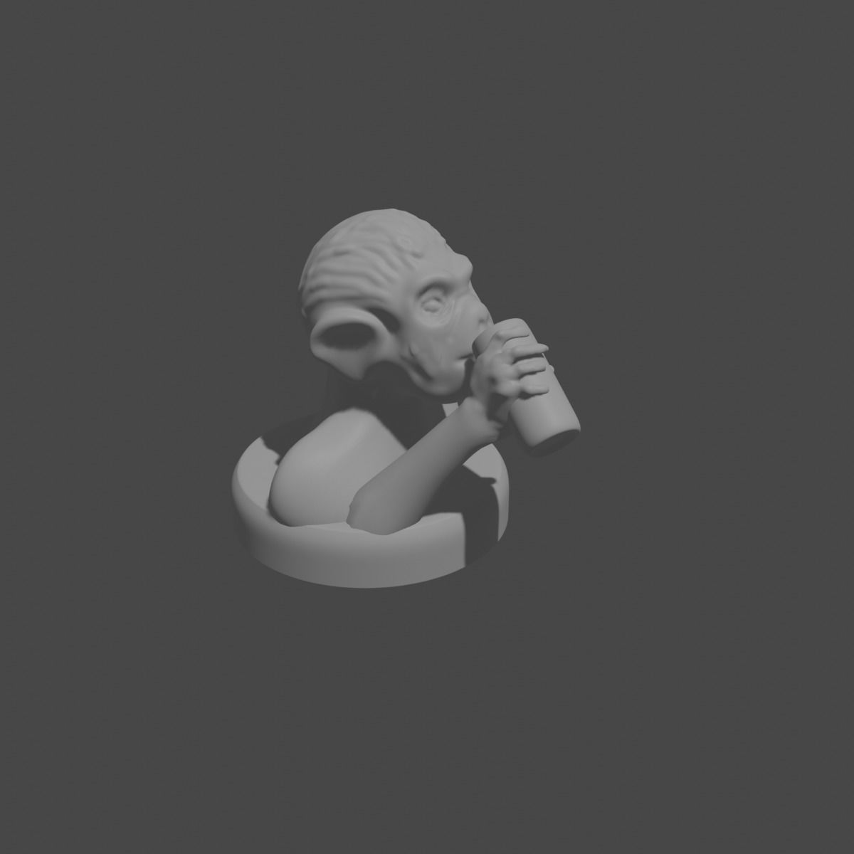 the three monkeys 3D print model_76