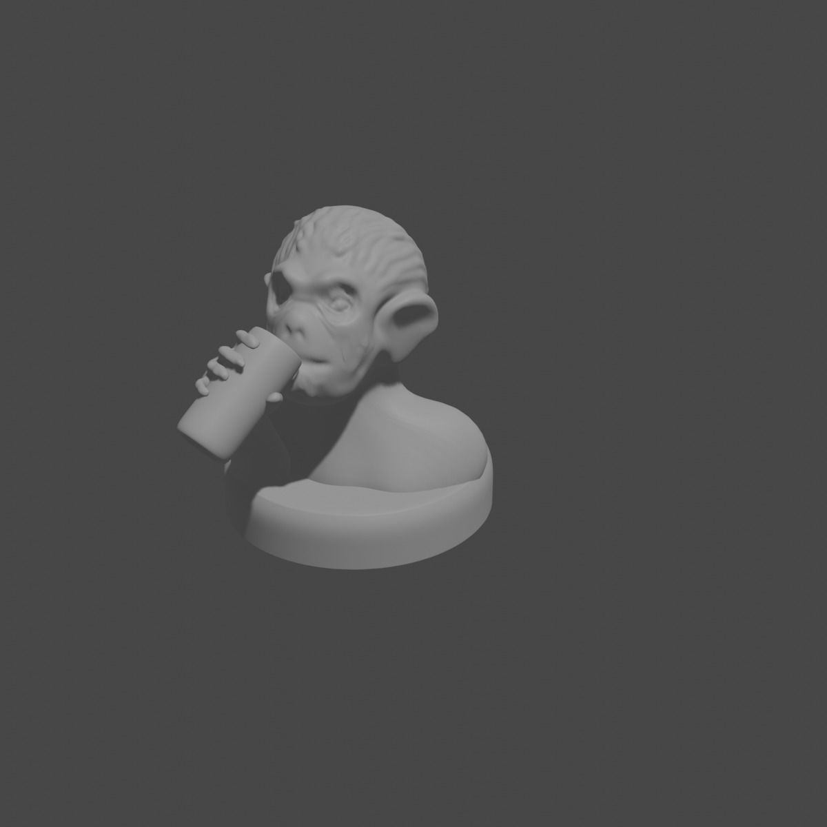 the three monkeys 3D print model_47