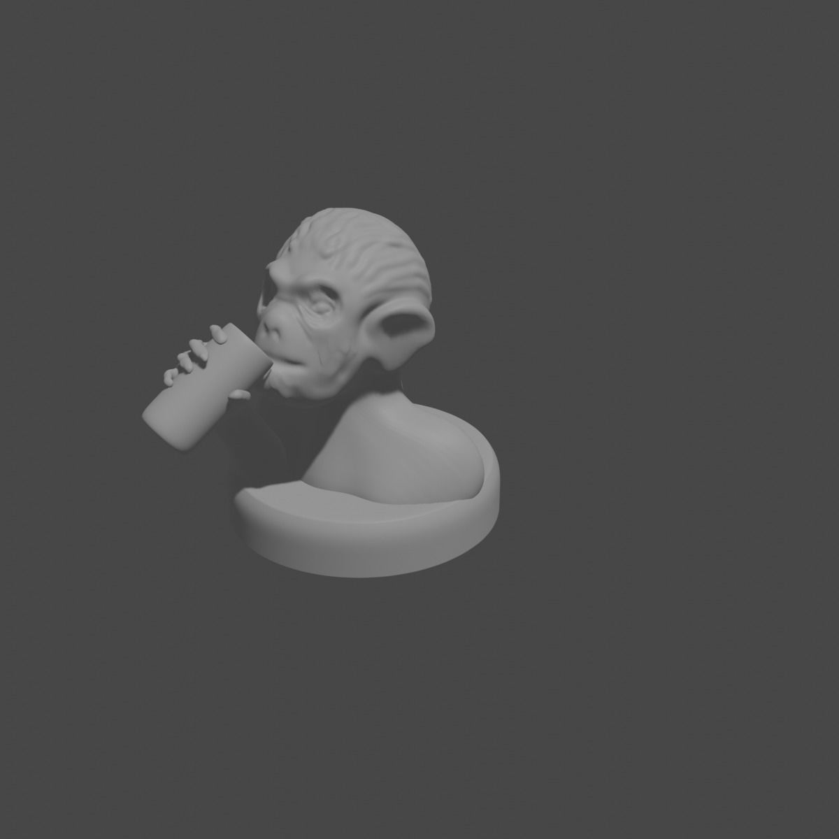 the three monkeys 3D print model_48
