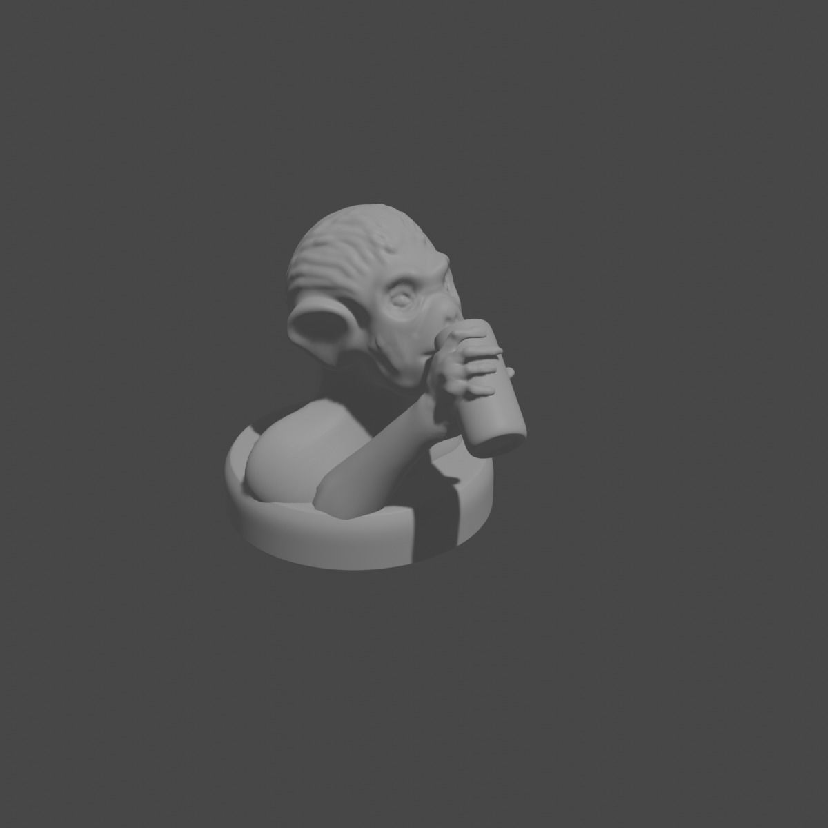 the three monkeys 3D print model_79