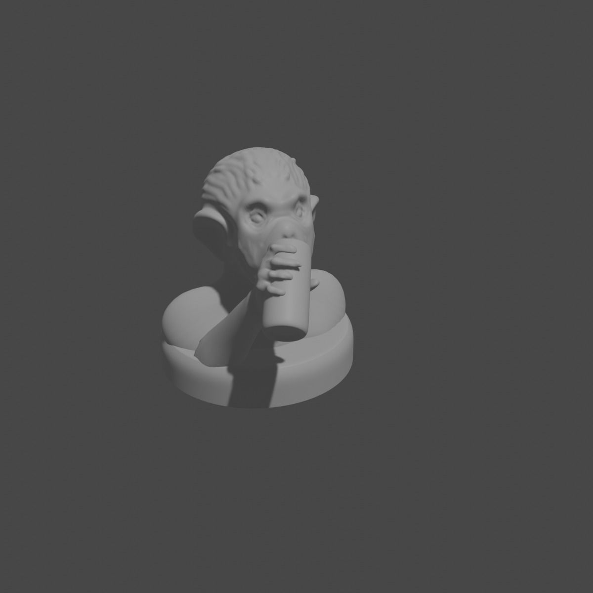the three monkeys 3D print model_43