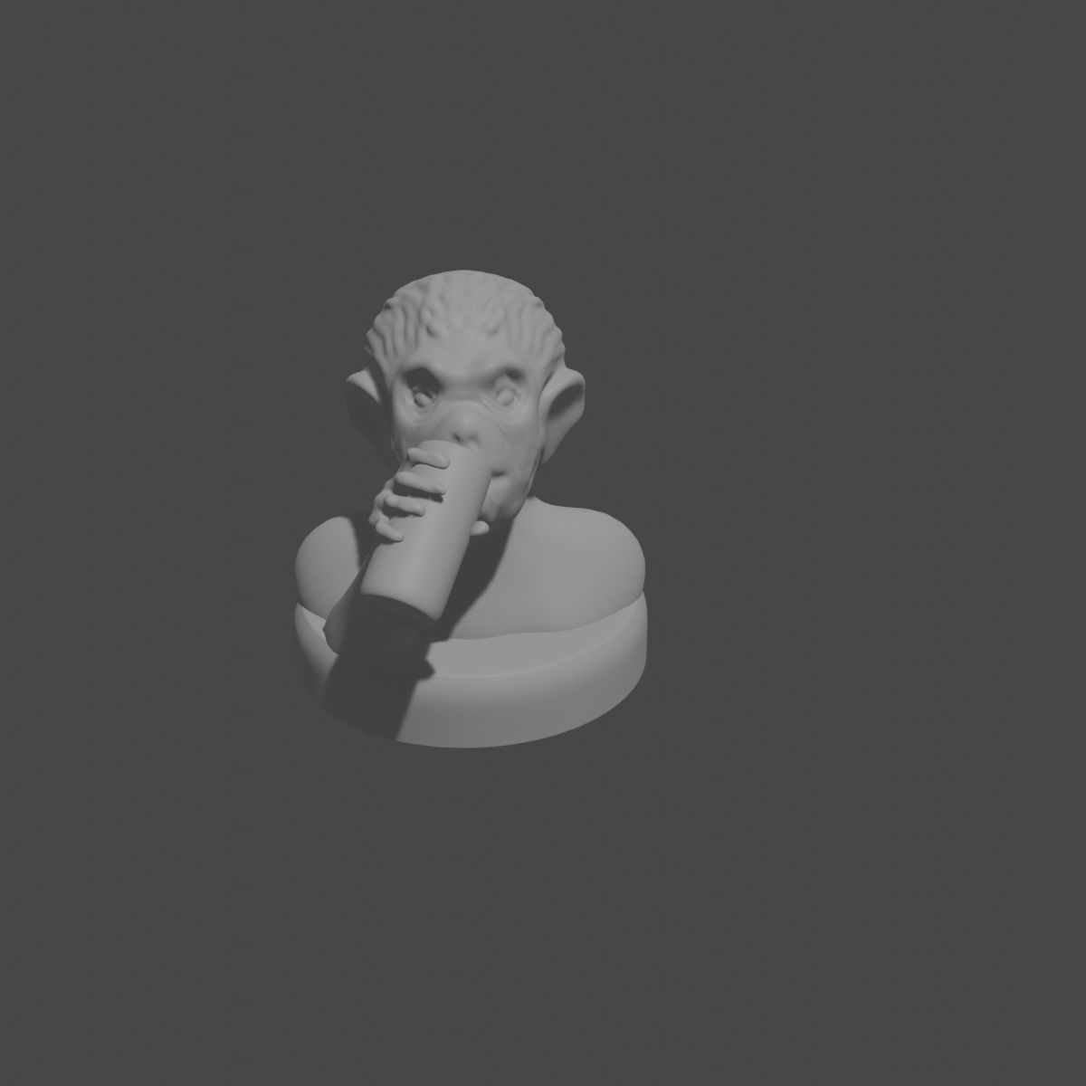 the three monkeys 3D print model_45