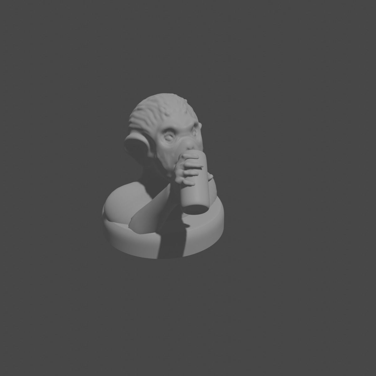 the three monkeys 3D print model_42