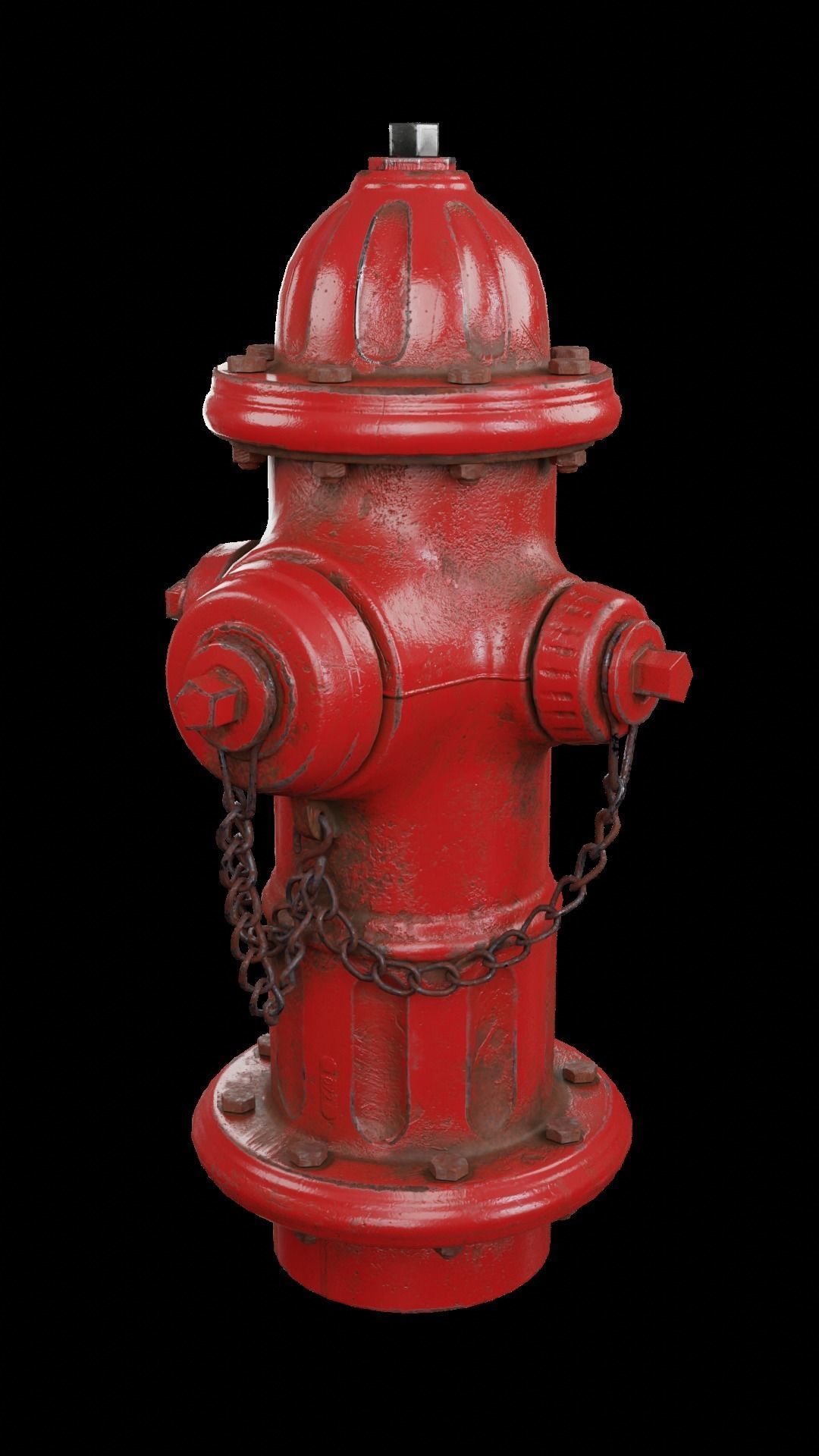 Fire Hydrant 3 Colours  Dirty Clean Low-poly 3D model_3