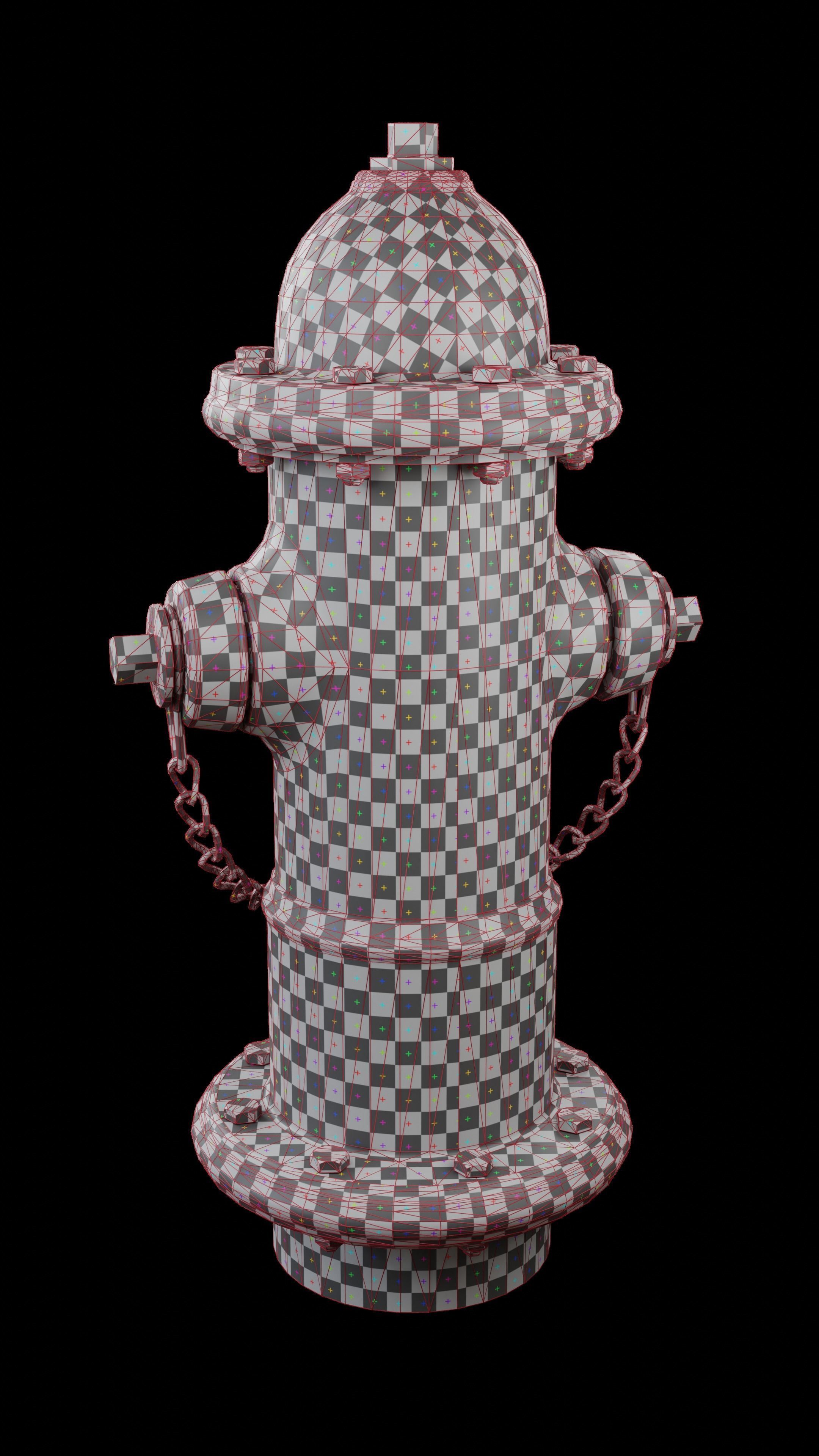 Fire Hydrant 3 Colours  Dirty Clean Low-poly 3D model_6