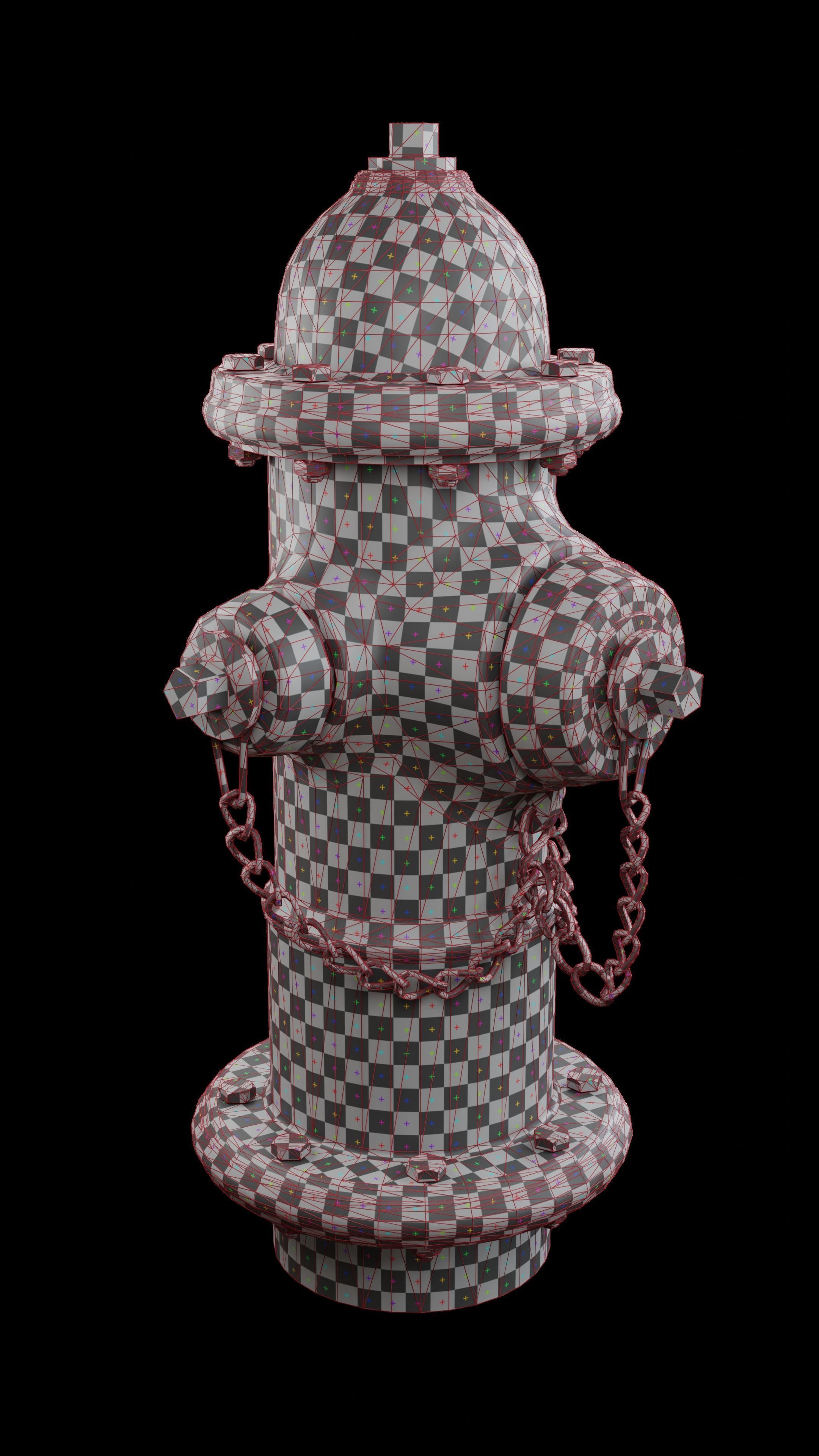 Fire Hydrant 3 Colours  Dirty Clean Low-poly 3D model_5