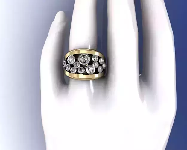 JEWELLERY gold ring with diamonds in it