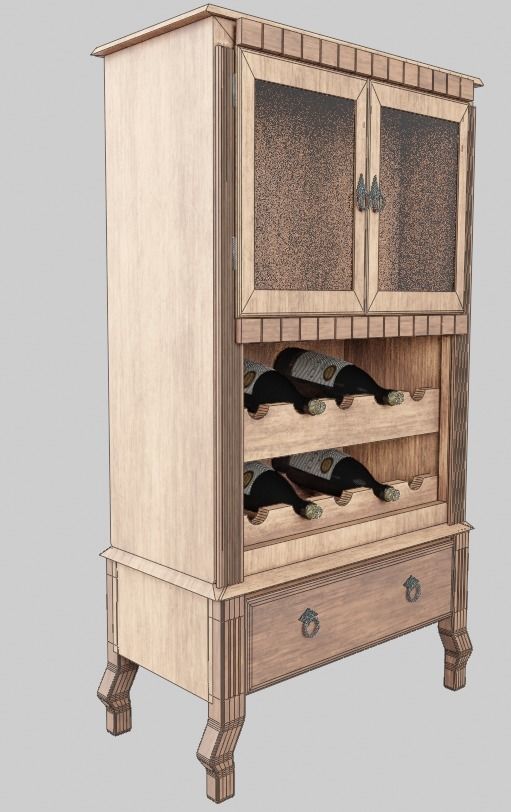 Old cellar modeled in blender  3D model_5