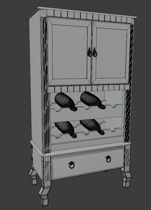 Old cellar modeled in blender  3D model_4