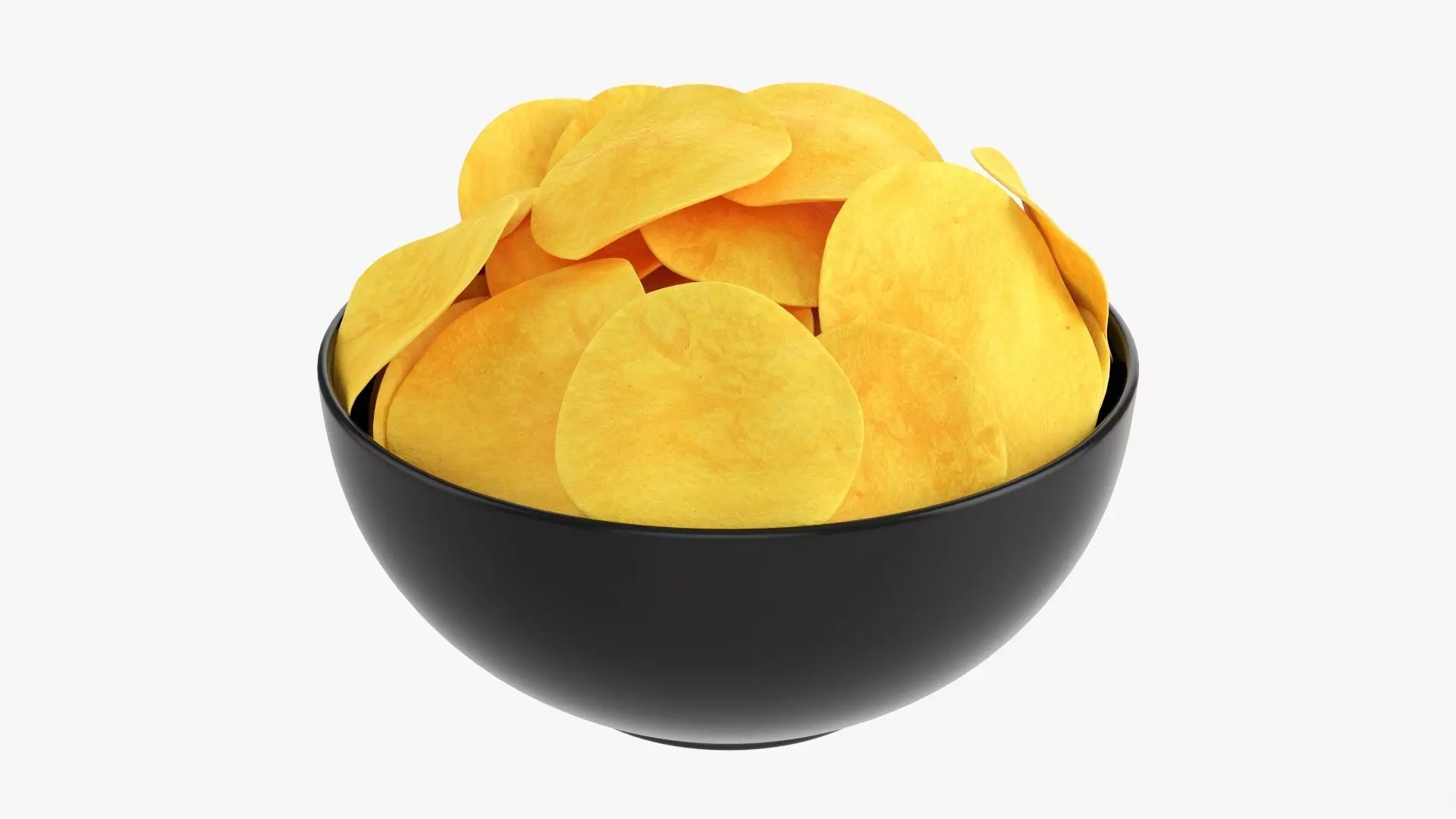 Potato chips in a bowl 02 3D model_0