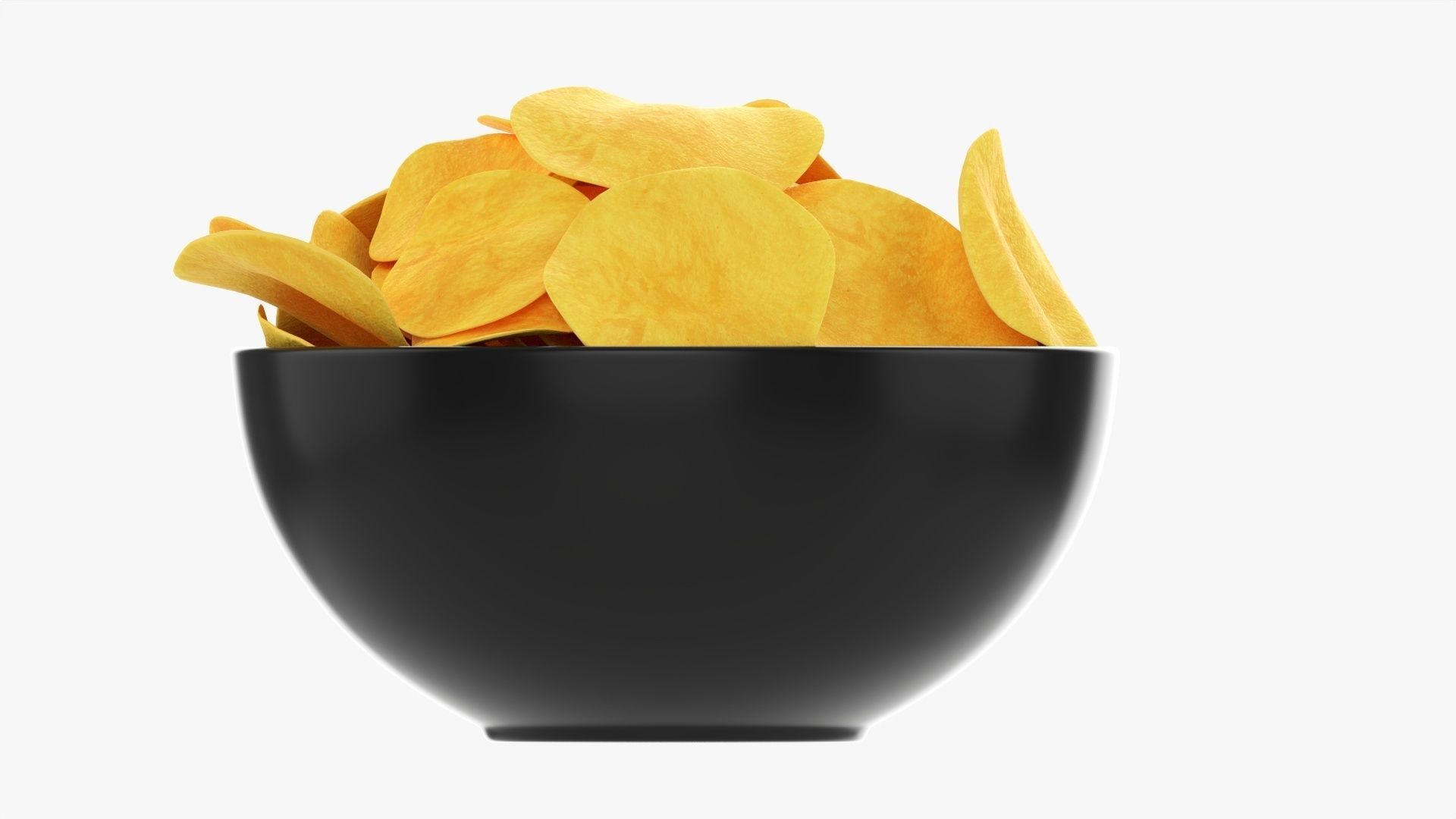 Potato chips in a bowl 02 3D model_4
