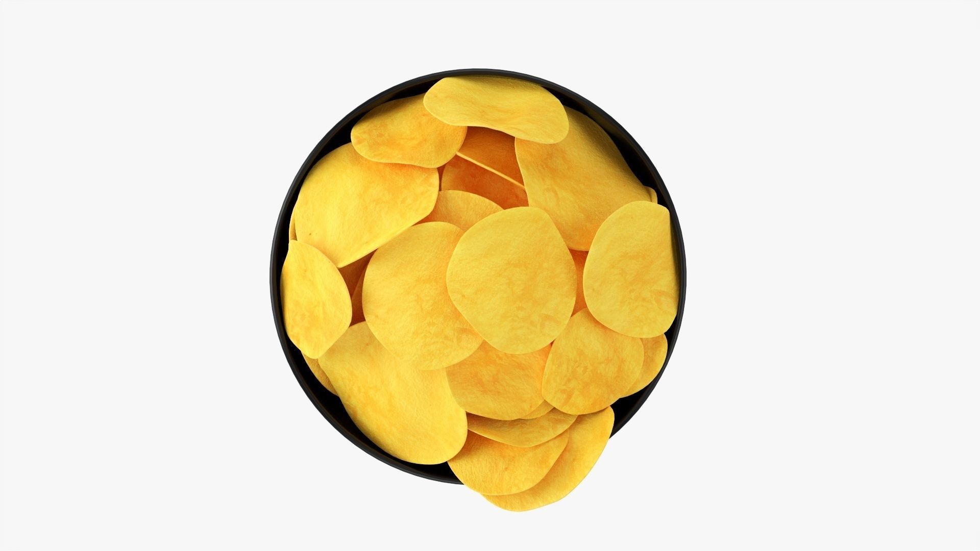 Potato chips in a bowl 02 3D model_5