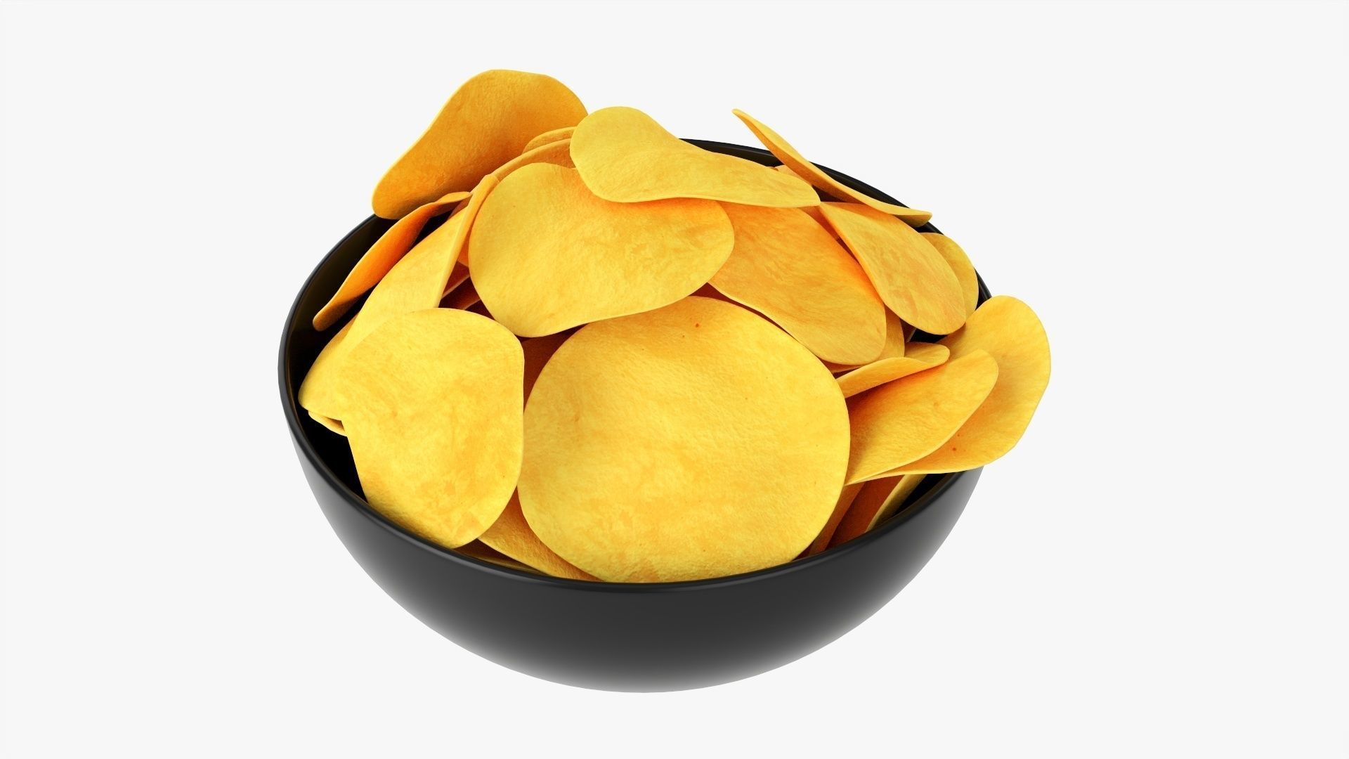 Potato chips in a bowl 02 3D model_1