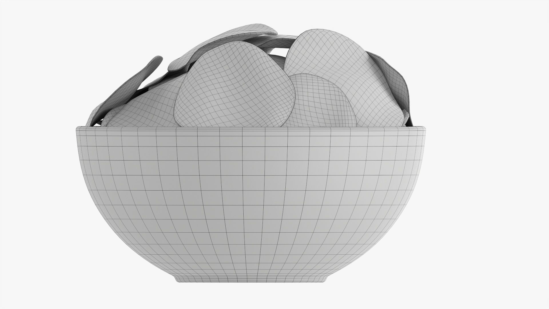 Potato chips in a bowl 02 3D model_9